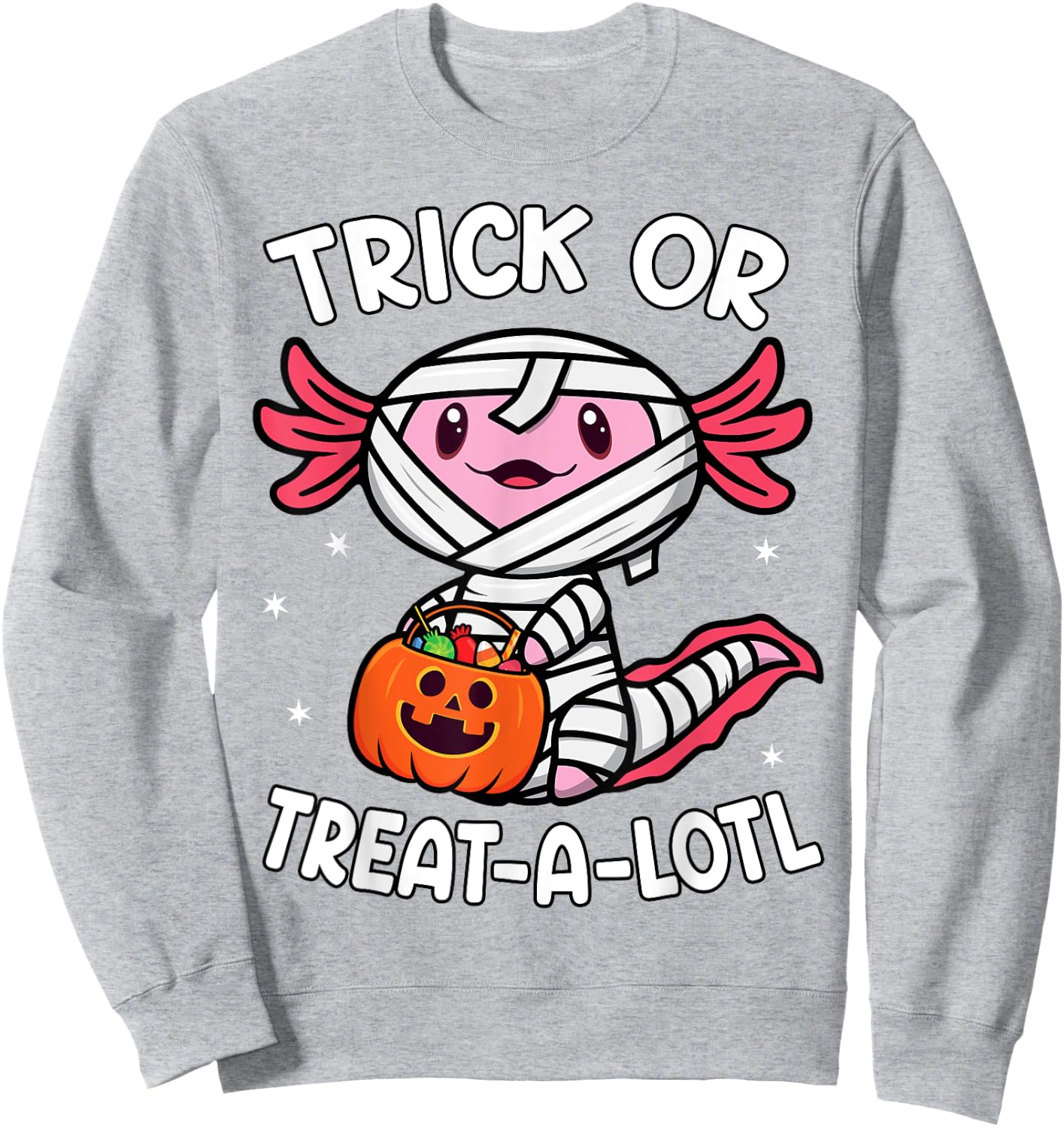 Trick or Treat A Lotl Axolotl Halloween Costume Toddler Kids Sweatshirt - Sweatshirt | Ash