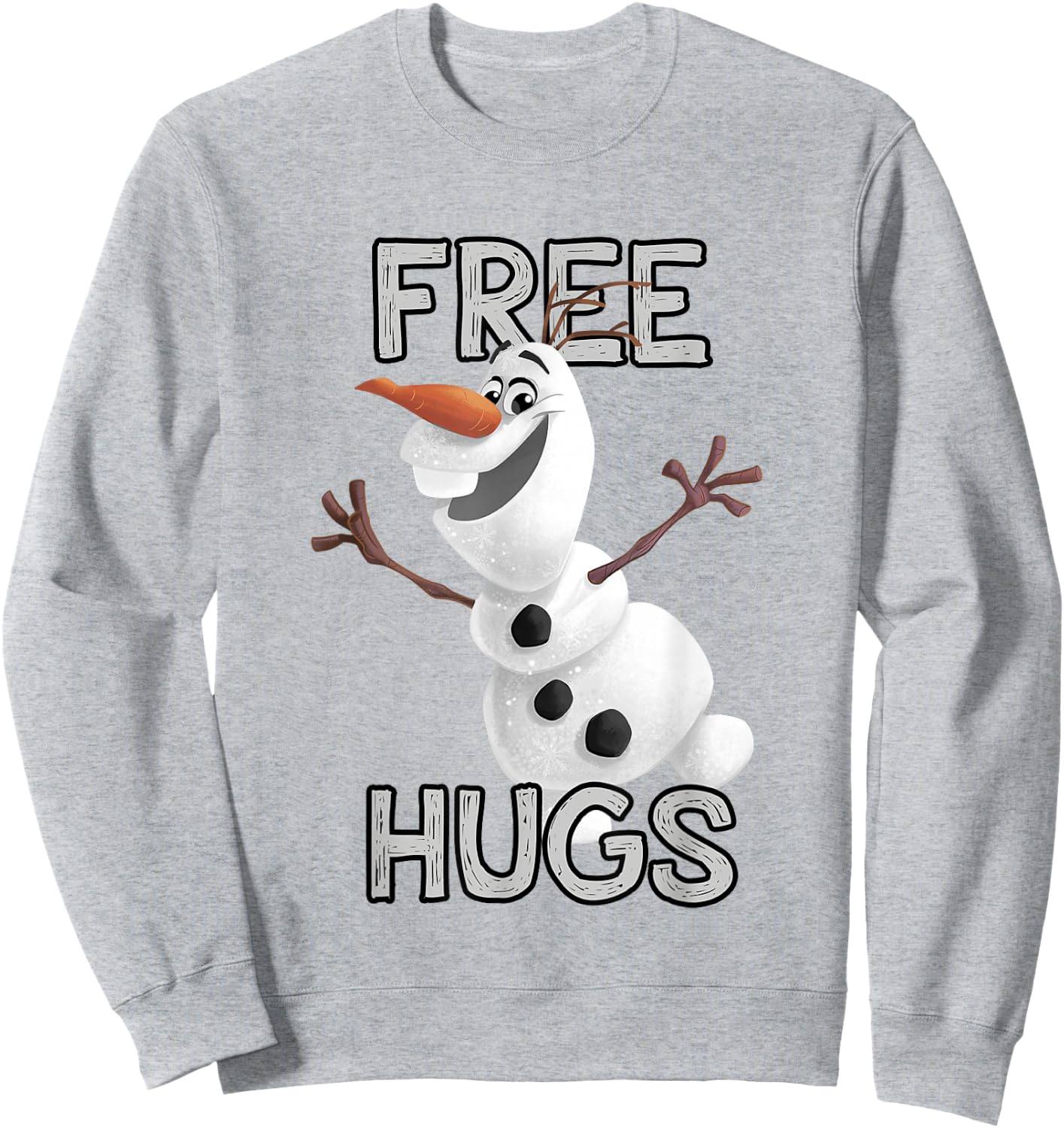 Disney Frozen Free Hugs Cute Olaf Shot Vintage Sweatshirt - Sweatshirt | Ash