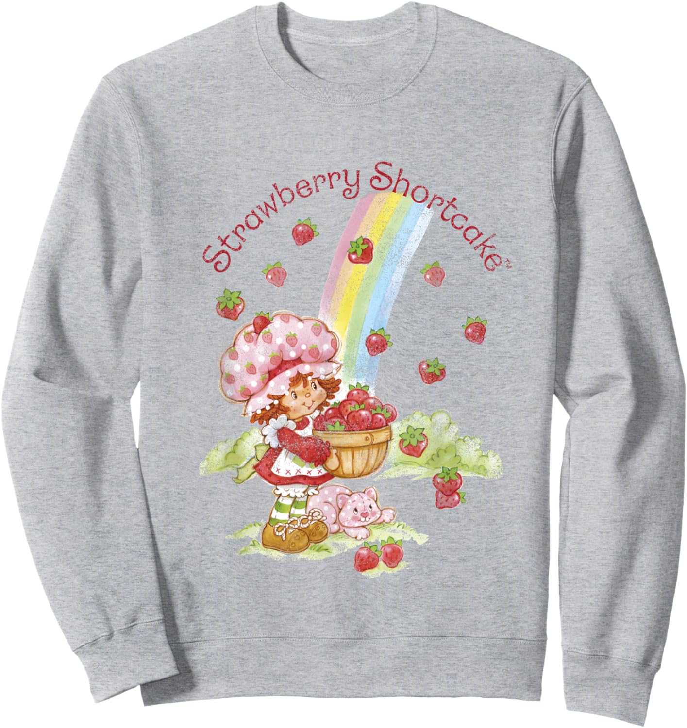 Strawberry Shortcake Rainbow Bounty Vintage Sweatshirt - Sweatshirt | Ash