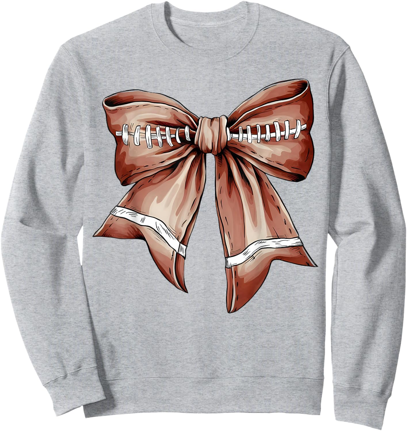 Coquette Football Gameday Thanksgiving Autumn Sweatshirt - Sweatshirt | Ash