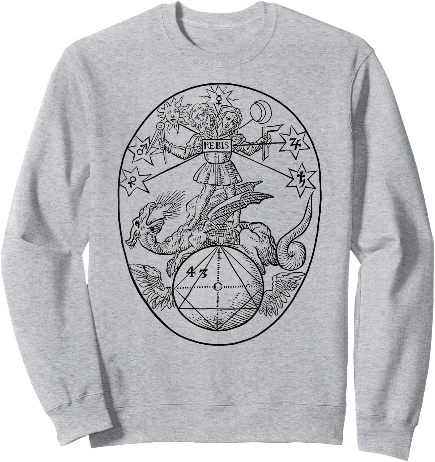 Azoth - Azotto - REBIS, Basil Valentine, Alchemy, Basil Valentine Sweatshirt - Sweatshirt | Ash