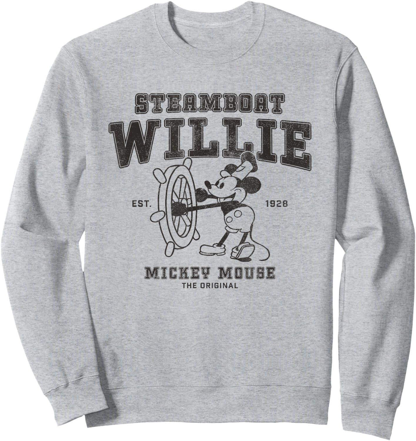 Disney Steamboat Willie Mickey Mouse The Original Poster Sweatshirt - Sweatshirt | Ash