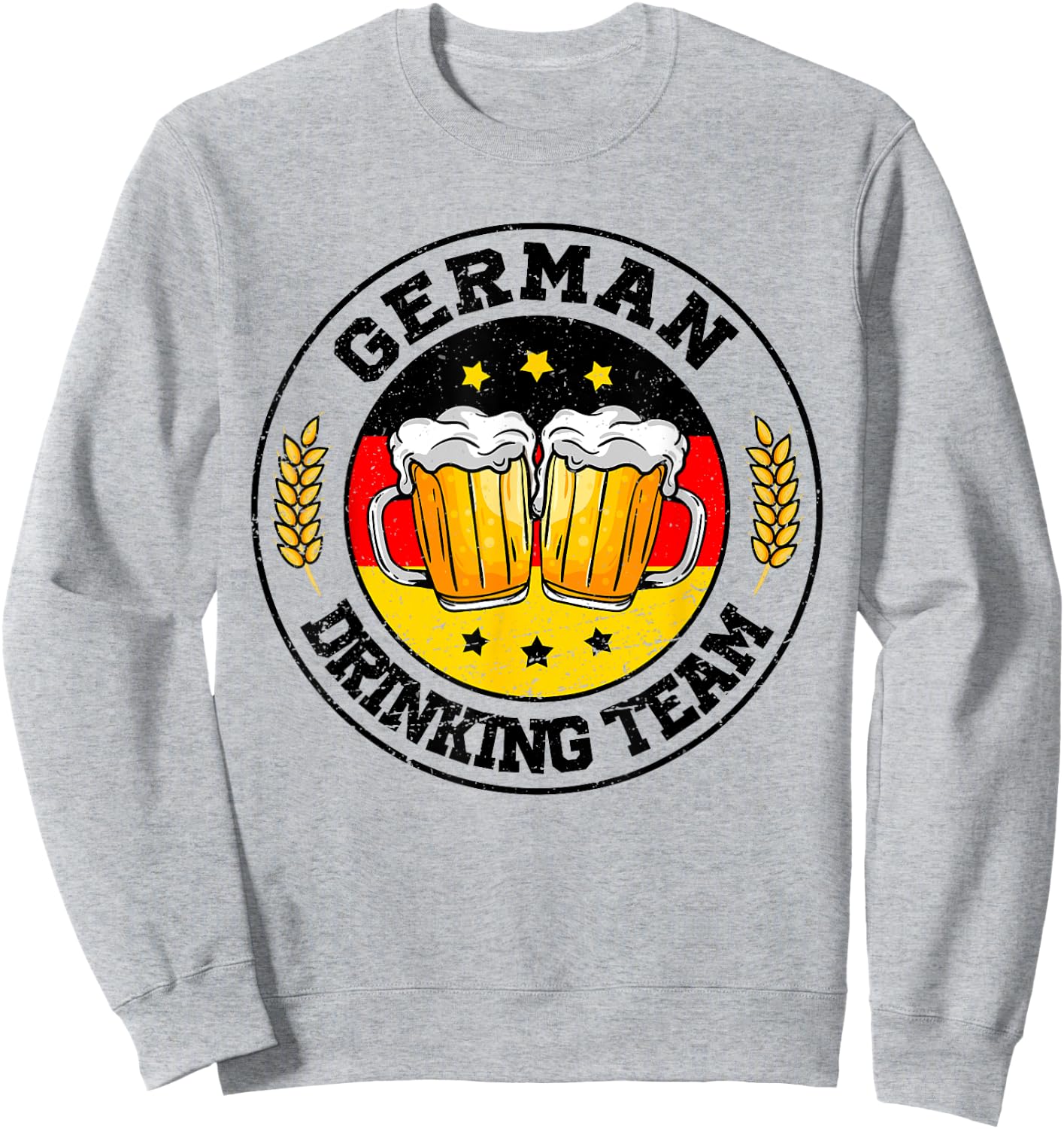 German Drinking Team Vintage Germany Flag Oktoberfest Sweatshirt - Sweatshirt | Ash