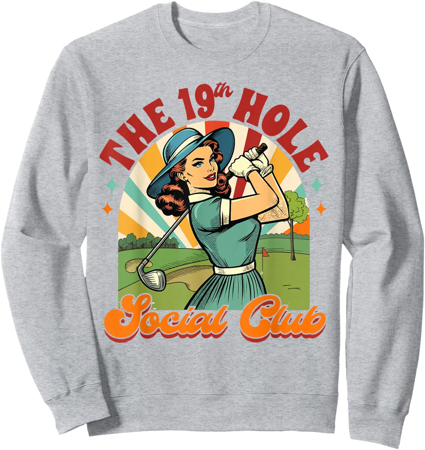 Golf Player Golfer Golf Club The 19th Hole Social Club Sweatshirt - Sweatshirt | Ash