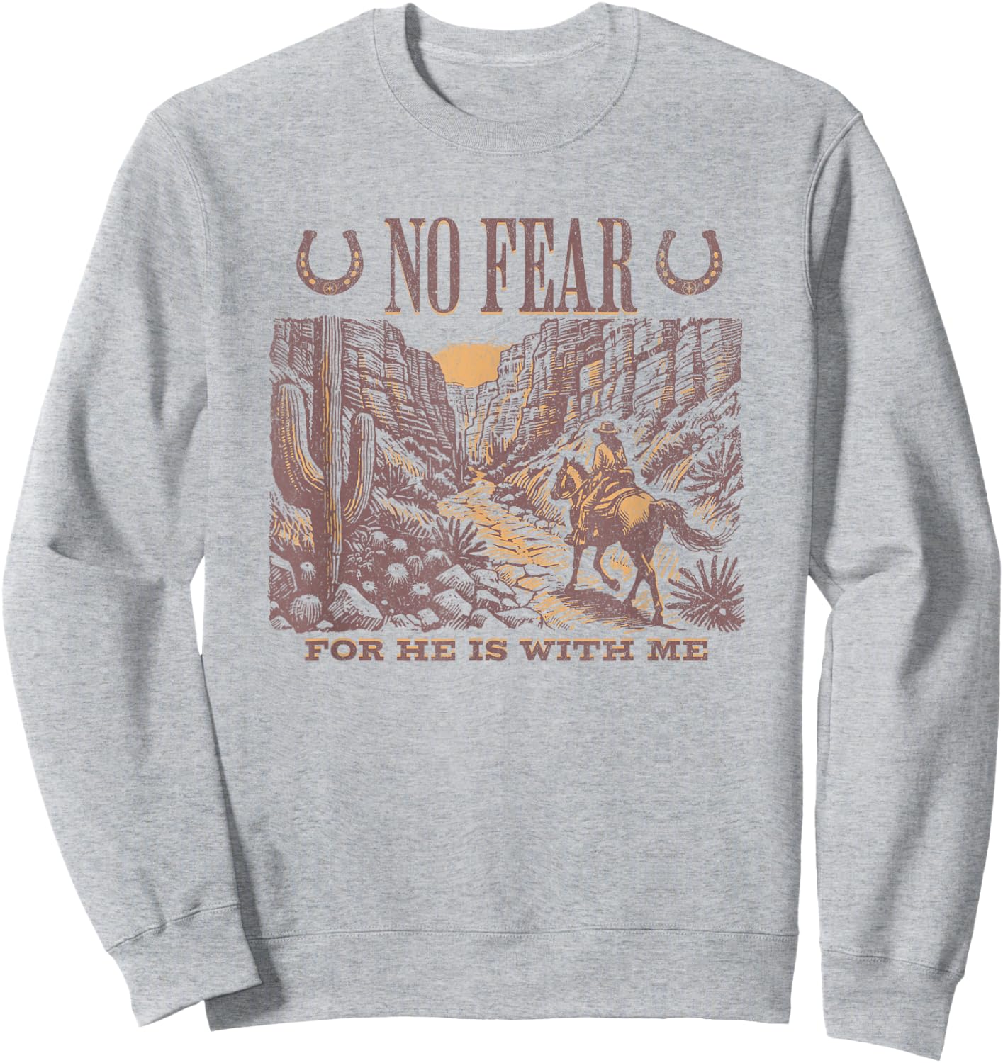 Cowboy Bible Scripture Verse Western Jesus For Faith Sweatshirt - Sweatshirt | Ash