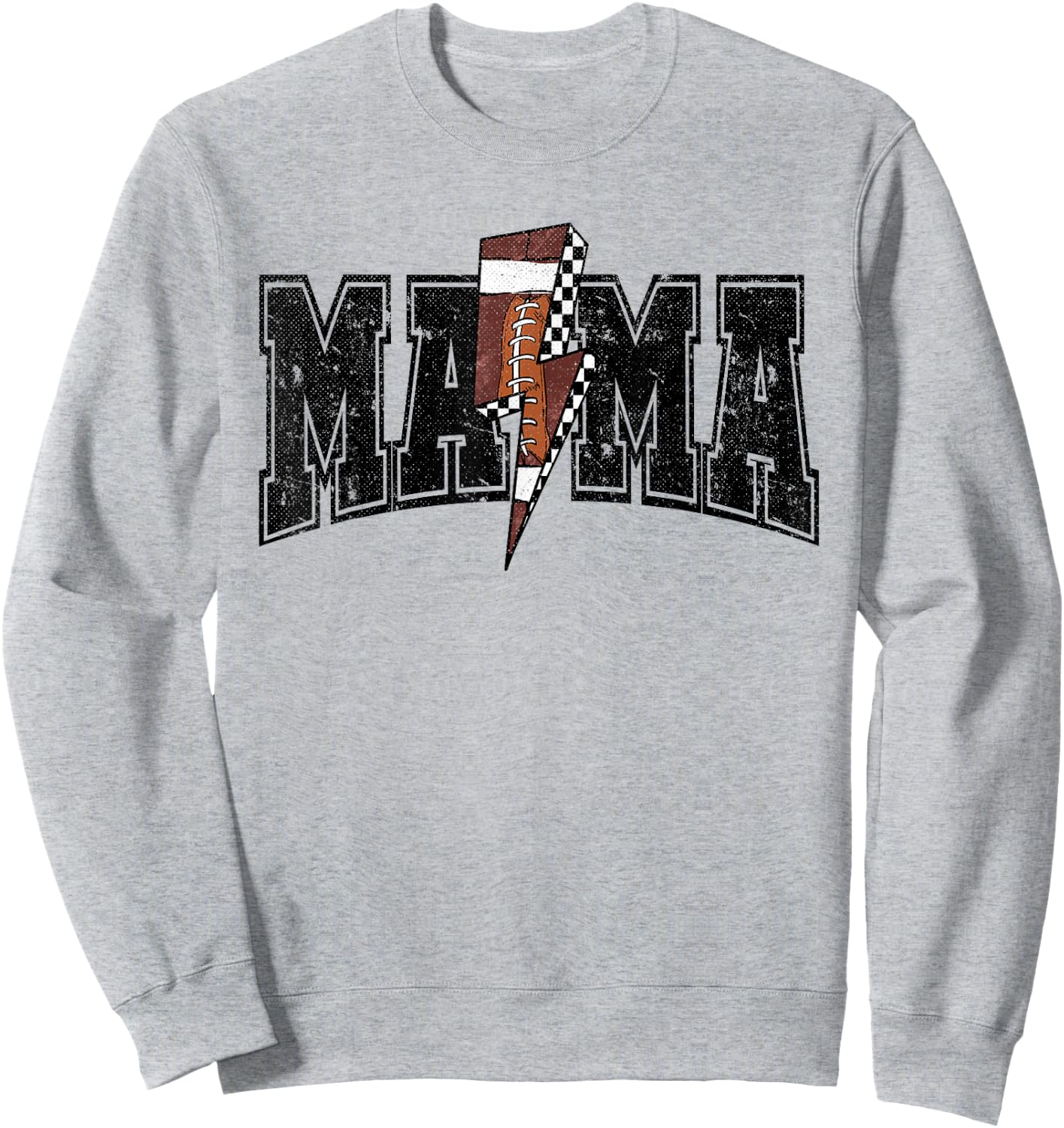 Vintage Football Mama Sweatshirt - Sweatshirt | Ash