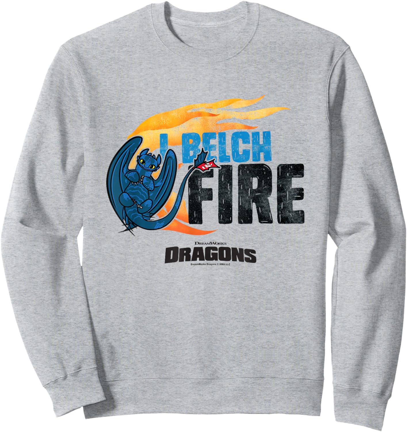 How to Train Your Dragon I Belch Fire Toothless Retro Poster Sweatshirt - Sweatshirt | Ash