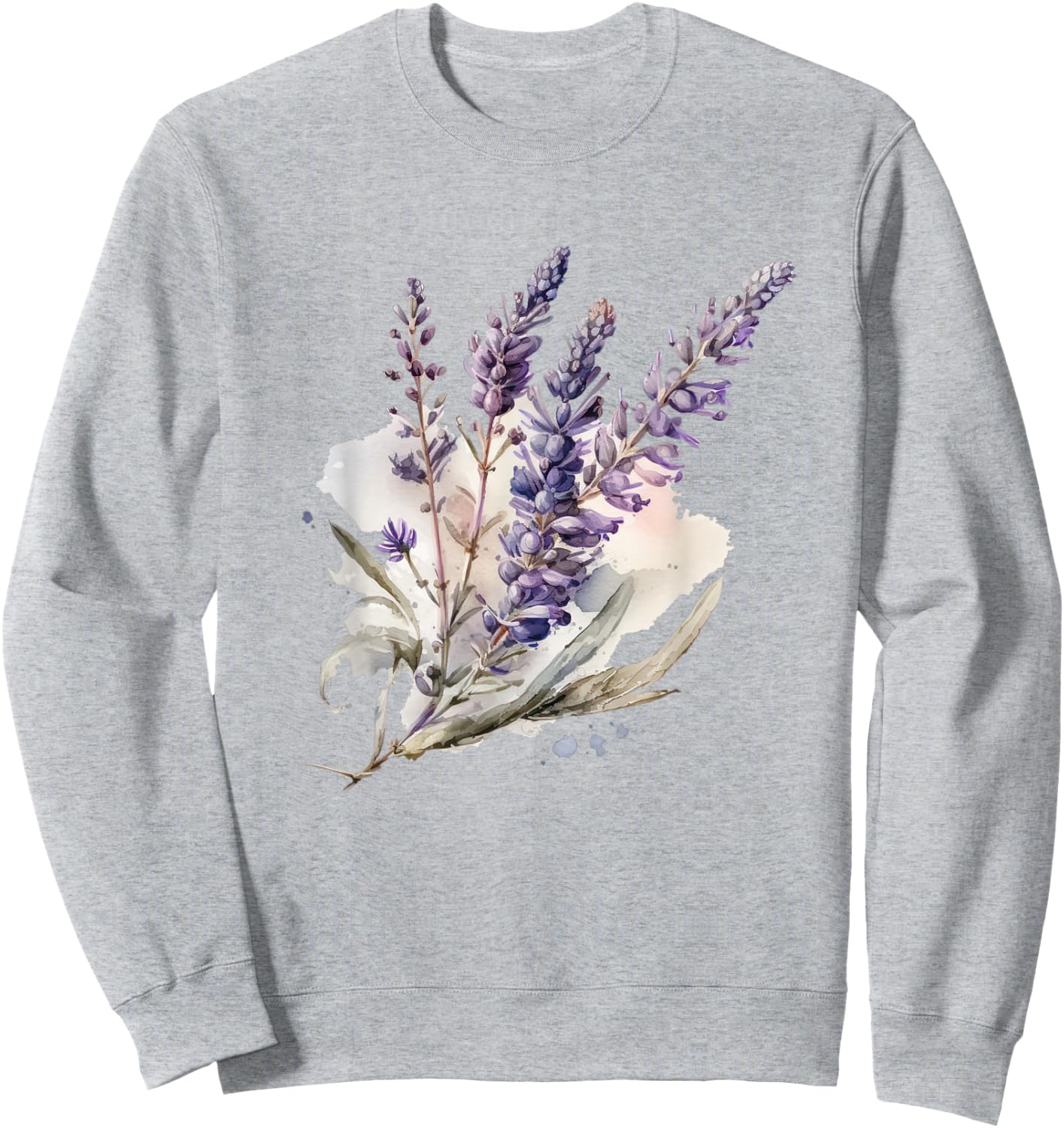 Lavender Plant Herb Flower Floral Sweatshirt - Sweatshirt | Ash