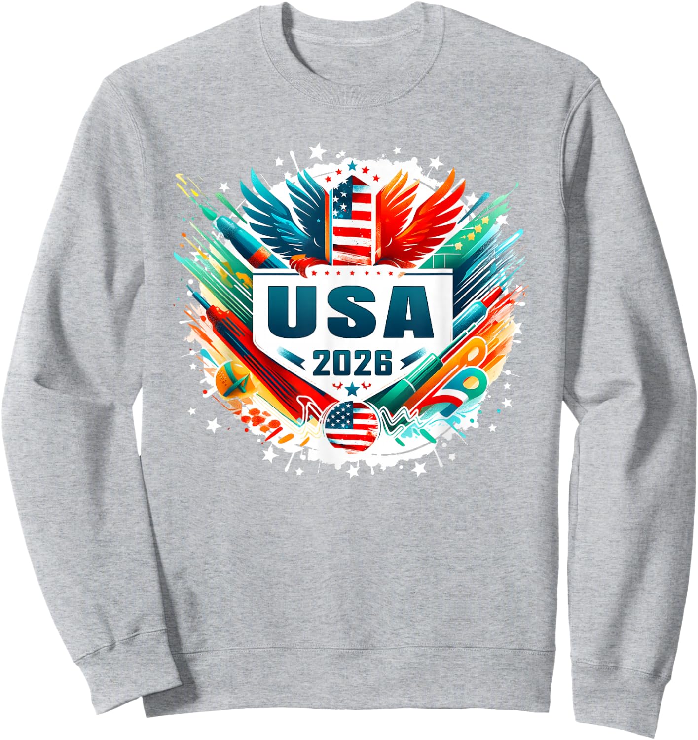USA Player 2026 Women Men Boys Kids Youth Teen USA 2026 Sweatshirt - Sweatshirt | Ash