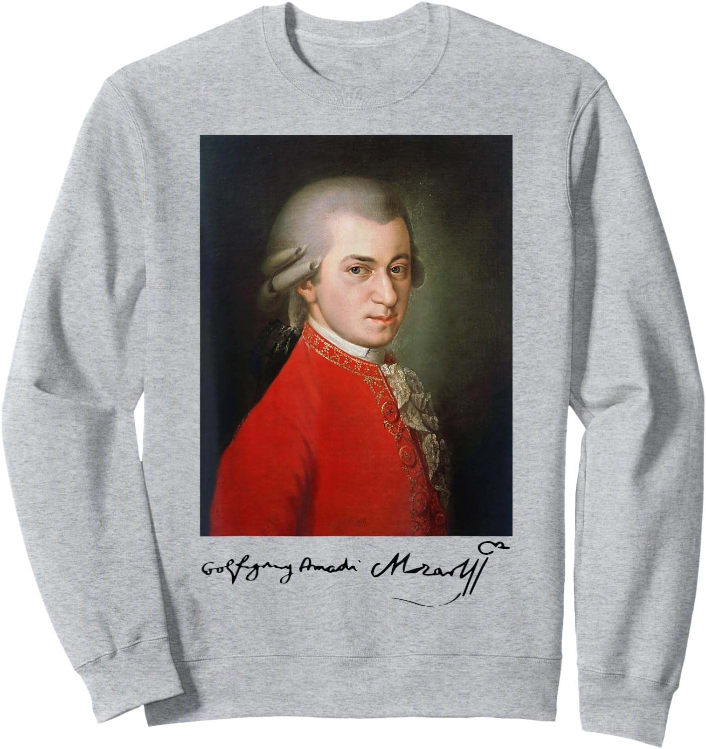 Wolfgang Amadeus Mozart - Composer Signature Classical Music Sweatshirt - Sweatshirt | Ash