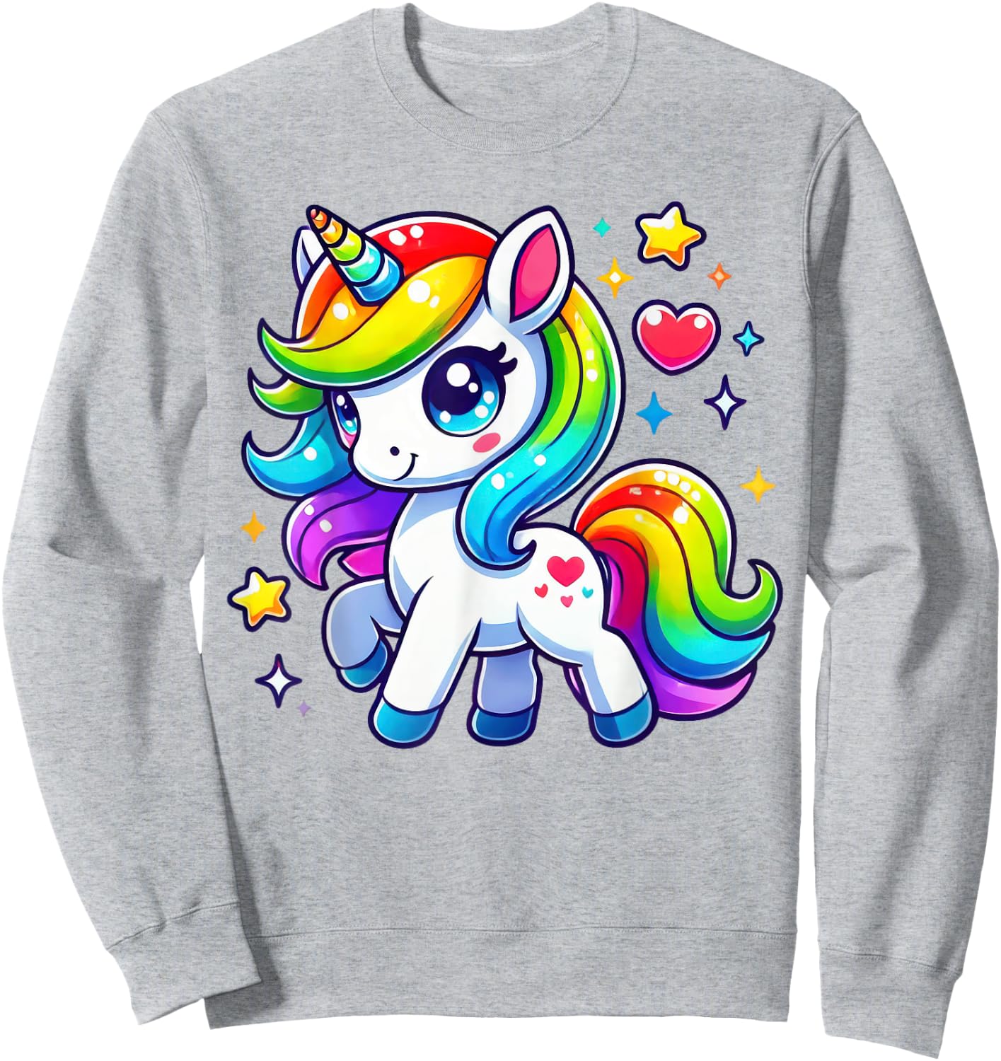 Unicorn For Girls Cute Magical Unicorn Sweatshirt - Sweatshirt | Ash