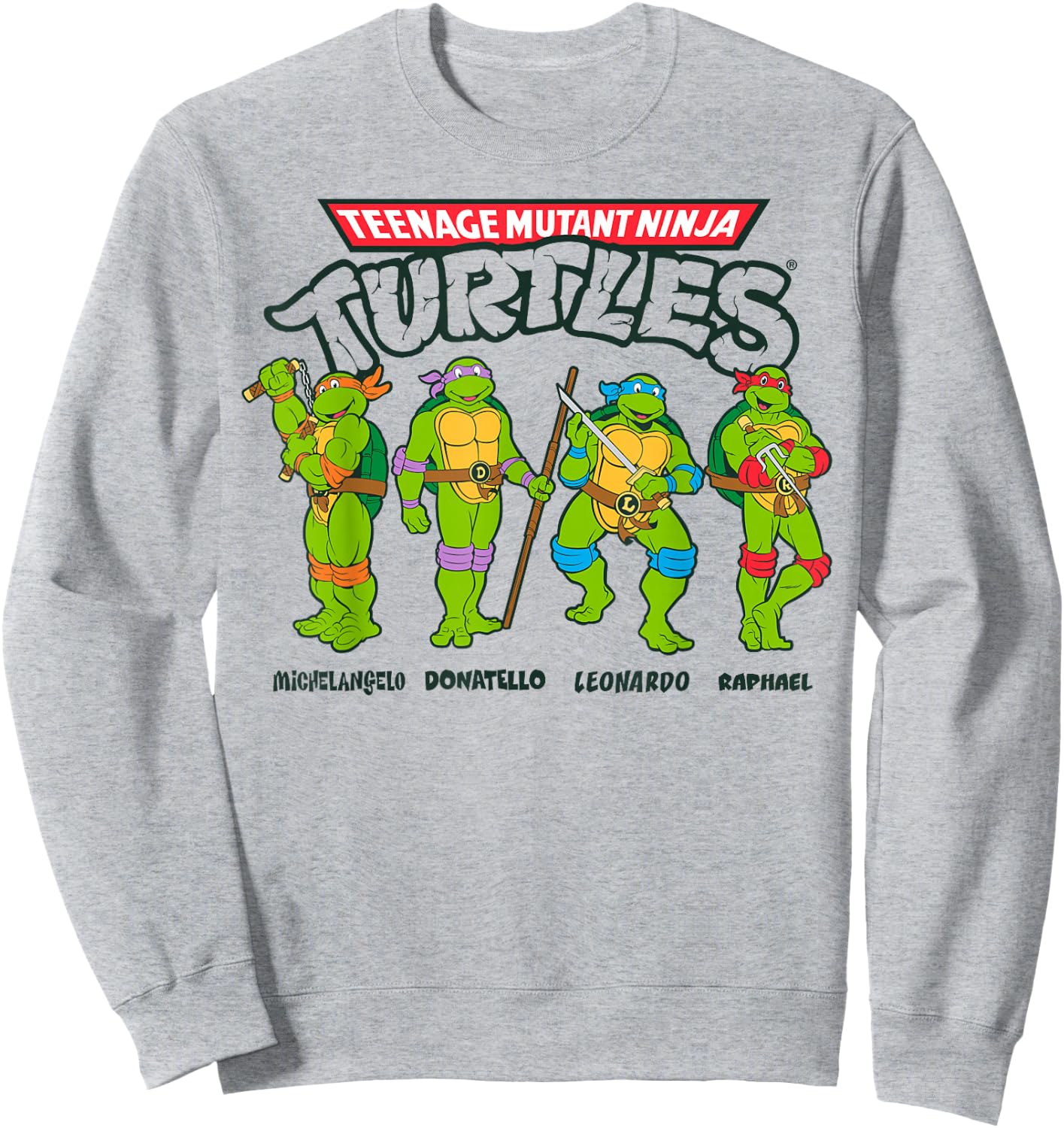 Teenage Mutant Ninja Turtles Character Group Sweatshirt - Sweatshirt | Ash