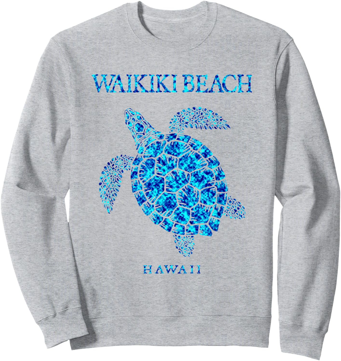 Waikiki Beach Hawaii Sea Turtle Beach Girls Boys Honolulu Sweatshirt - Sweatshirt | Ash