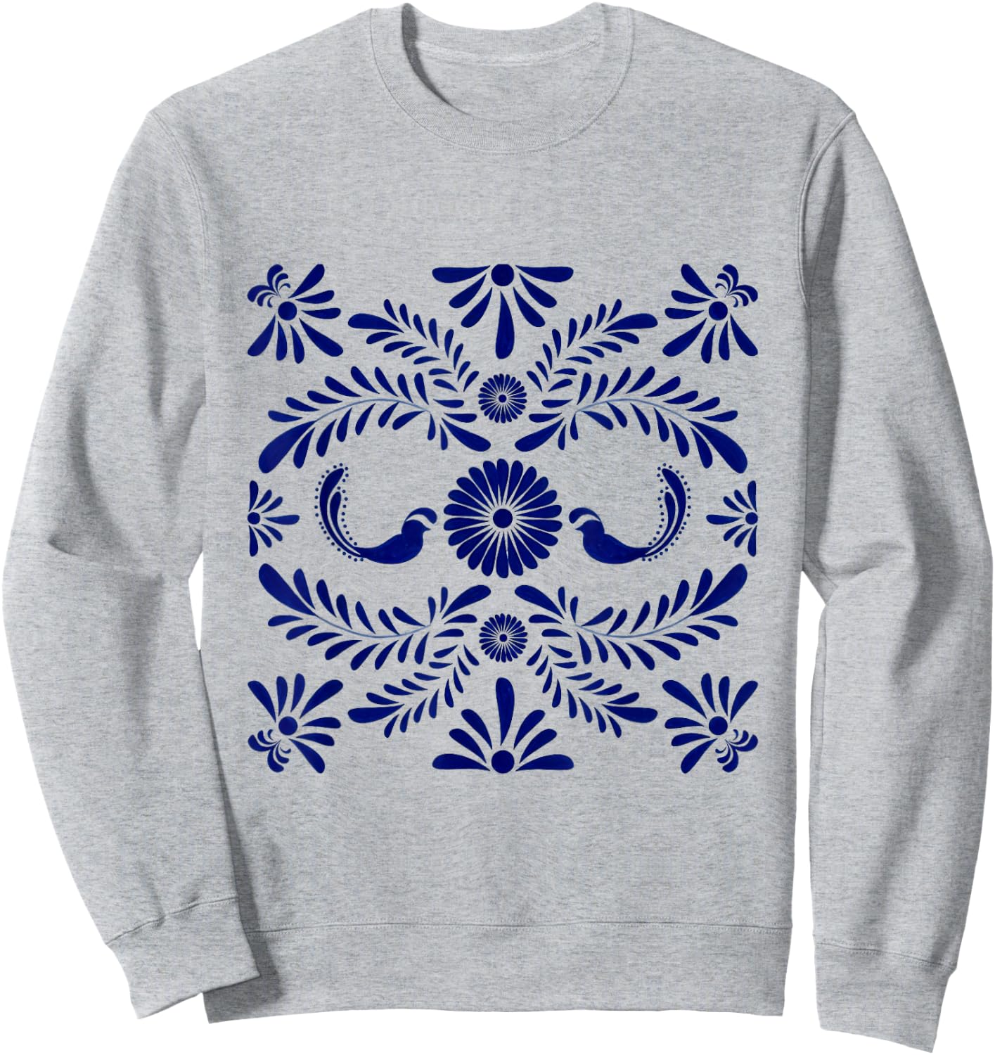 Mexican Talavera Pattern Sweatshirt - Sweatshirt | Ash