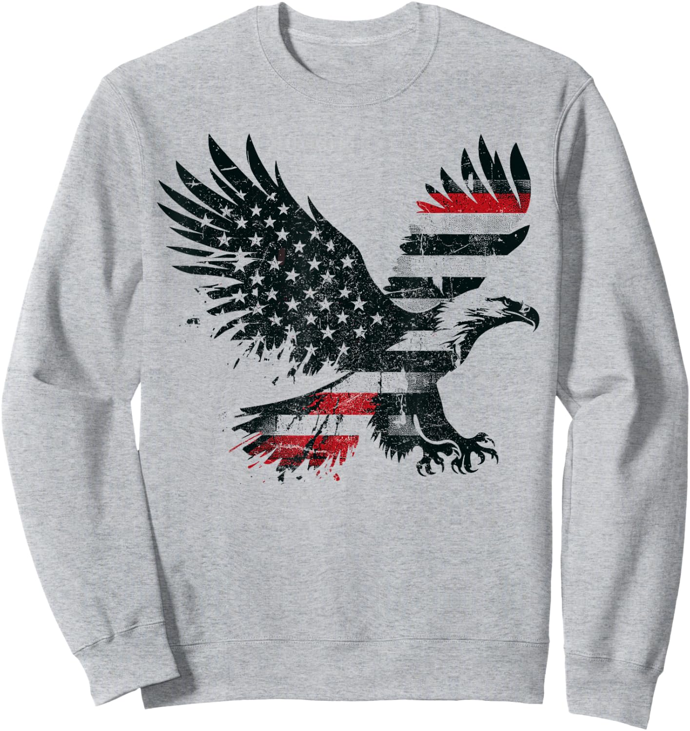 Bald Eagle Mullet Merica American Flag Patriotic 4th Of July Men Sweatshirt - Sweatshirt | Ash