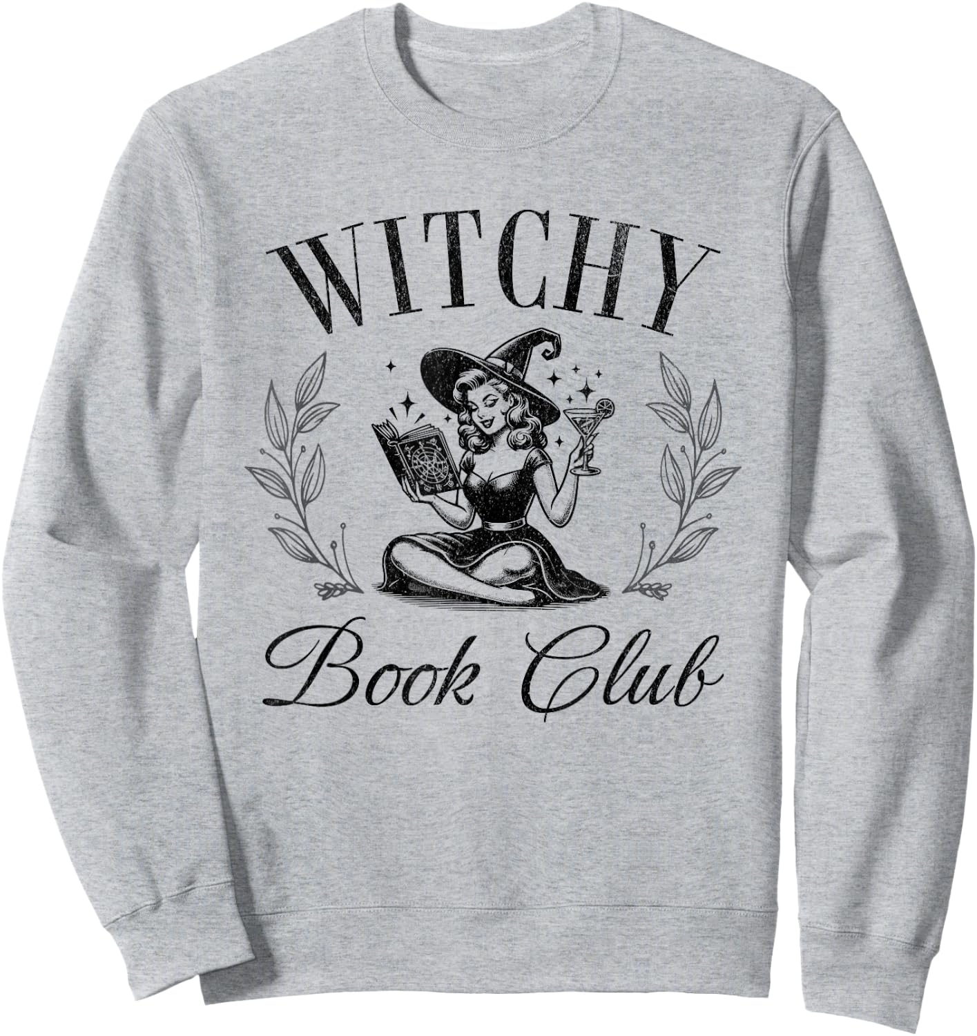Witchy Book Club Halloween Spells Quote Saying Sweatshirt - Sweatshirt | Ash