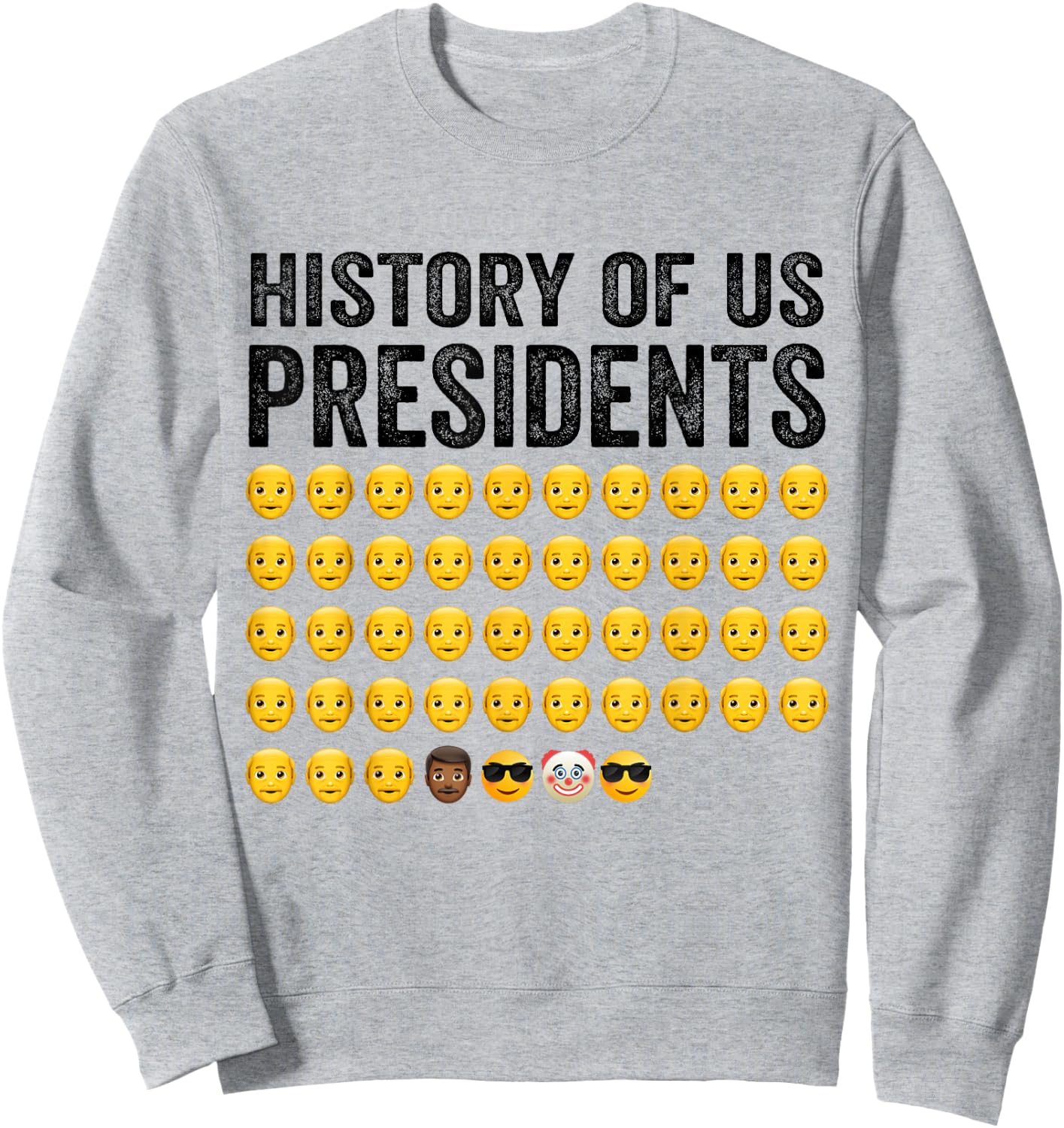 History of U.S presidents 47th Cool Trump -Adults Grey Small Classic Fit Short Sleeve Political Humor Sweatshirt - Sweatshirt | Ash