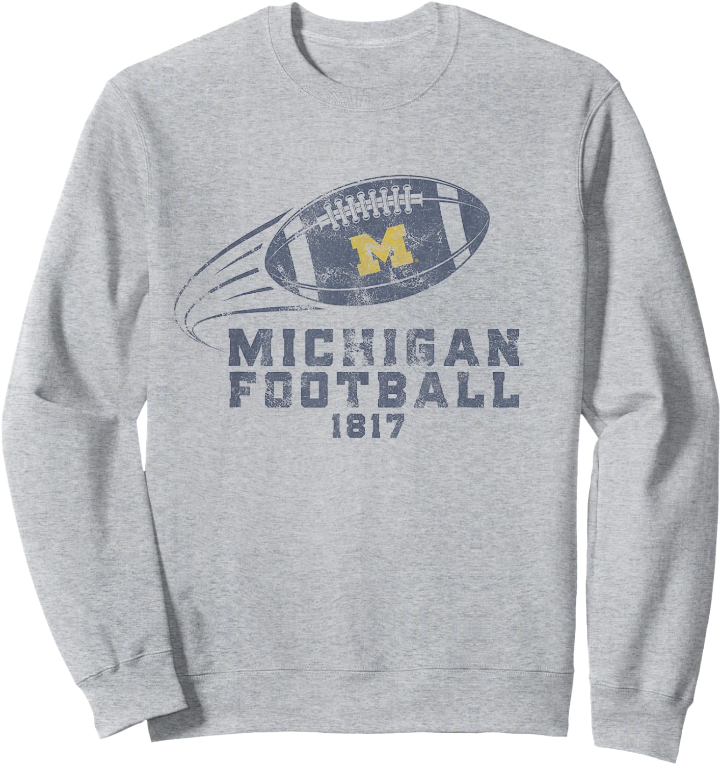 University of Michigan Wolverines U of M Spirit Football Sweatshirt - Sweatshirt | Ash