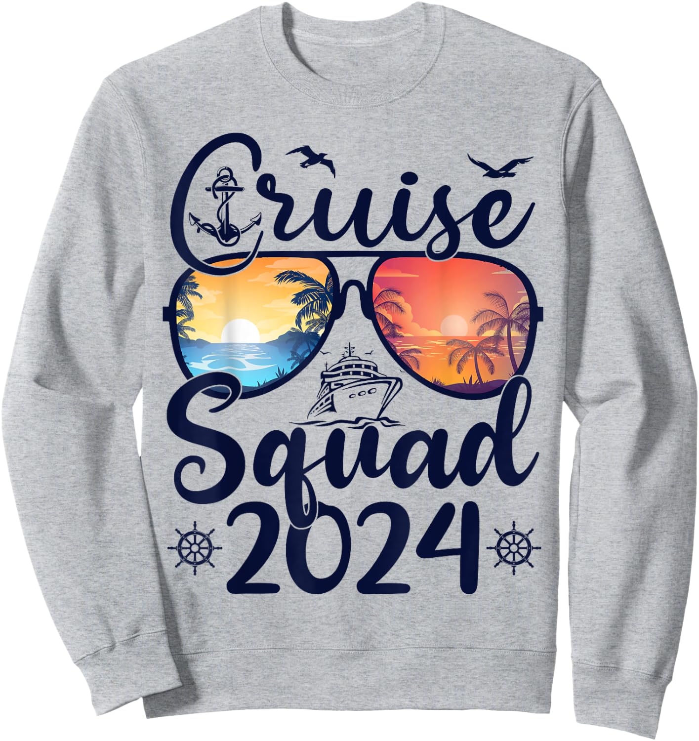 Cruise Squad 2024 Summer Vacation Matching Family Cruise Sweatshirt - Sweatshirt | Ash