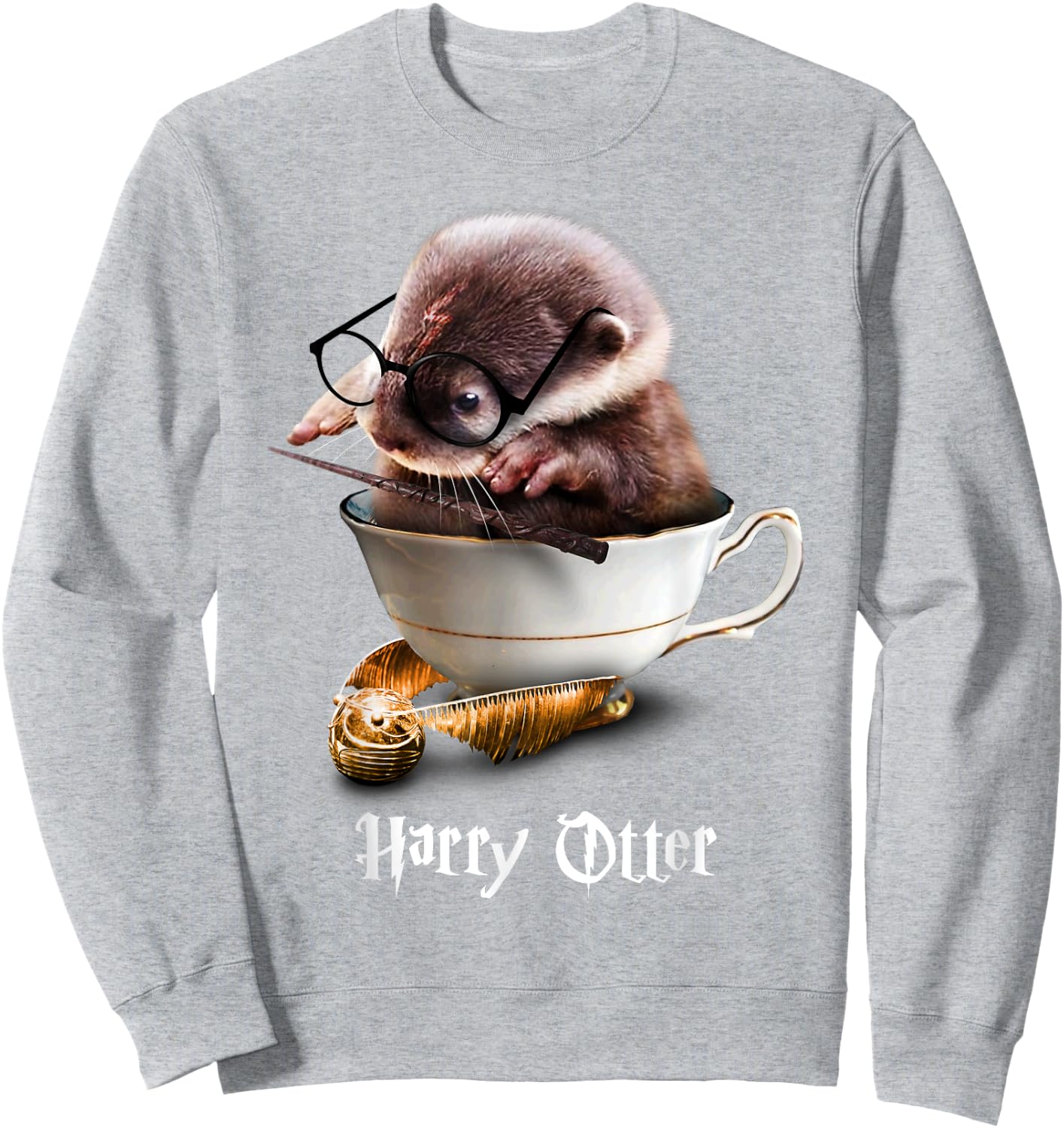 Cute Baby Otter Shirt - Harry Otter for Otter lover Sweatshirt - Sweatshirt | Ash