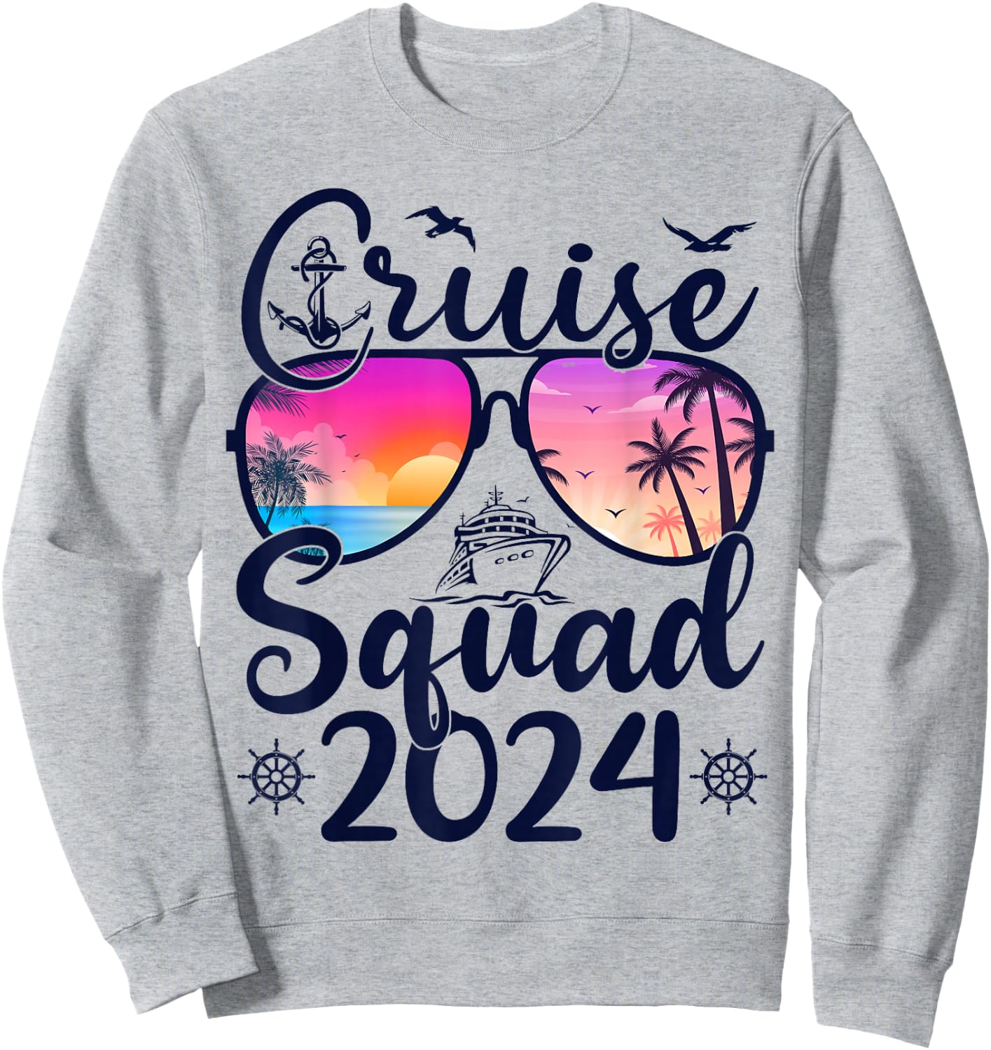 Cruise Squad 2024 Summer Vacation Matching Family Cruise Sweatshirt - Sweatshirt | Ash