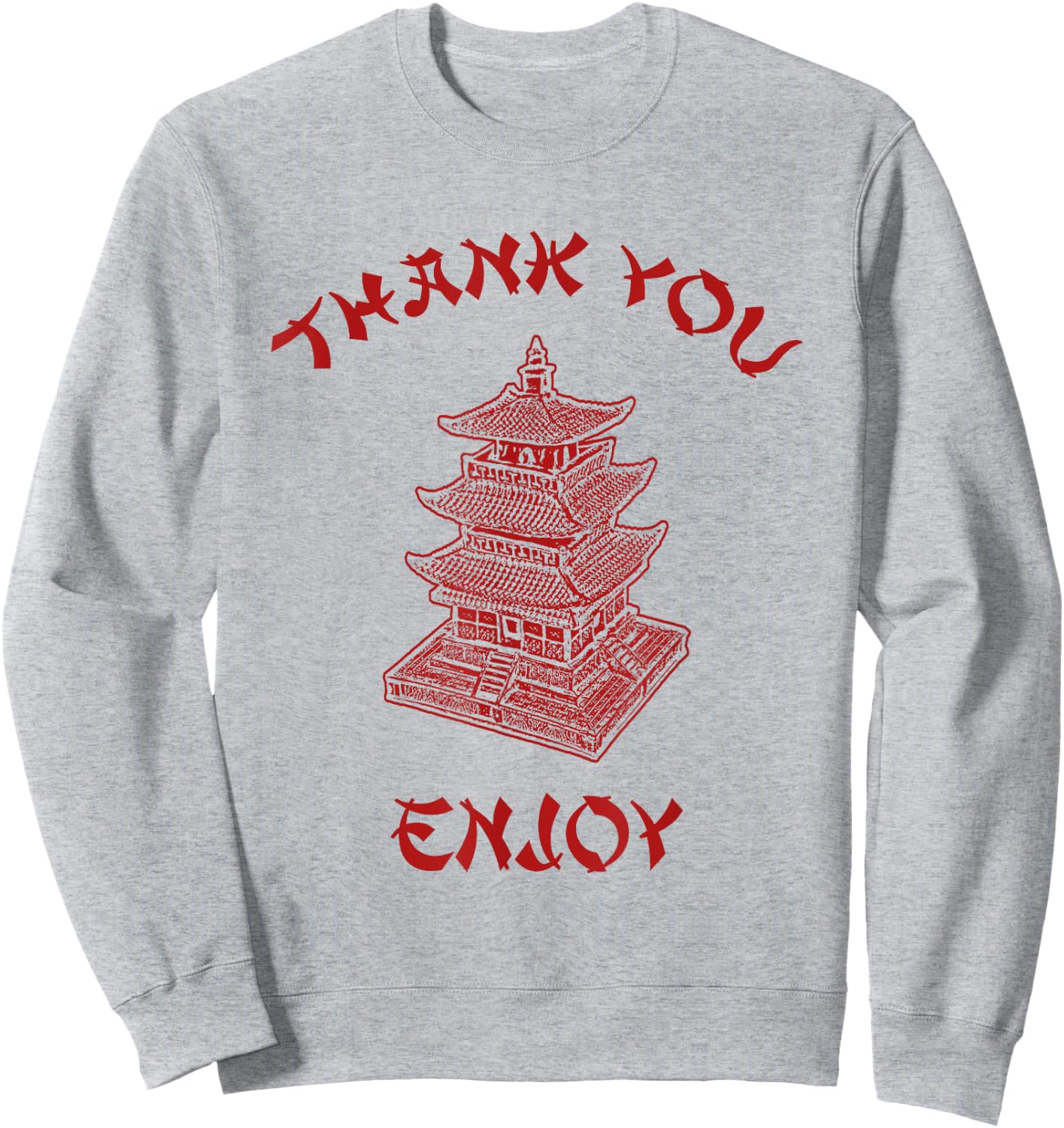 Chinese Takeout Food Thank You Box For Chef Asian Cuisine Sweatshirt - Sweatshirt | Ash