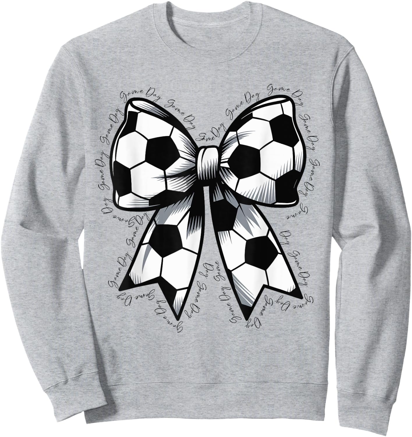 Soccer Game Day Soccer Lover Coquette Bow Soccer Mom Women Sweatshirt - Sweatshirt | Ash
