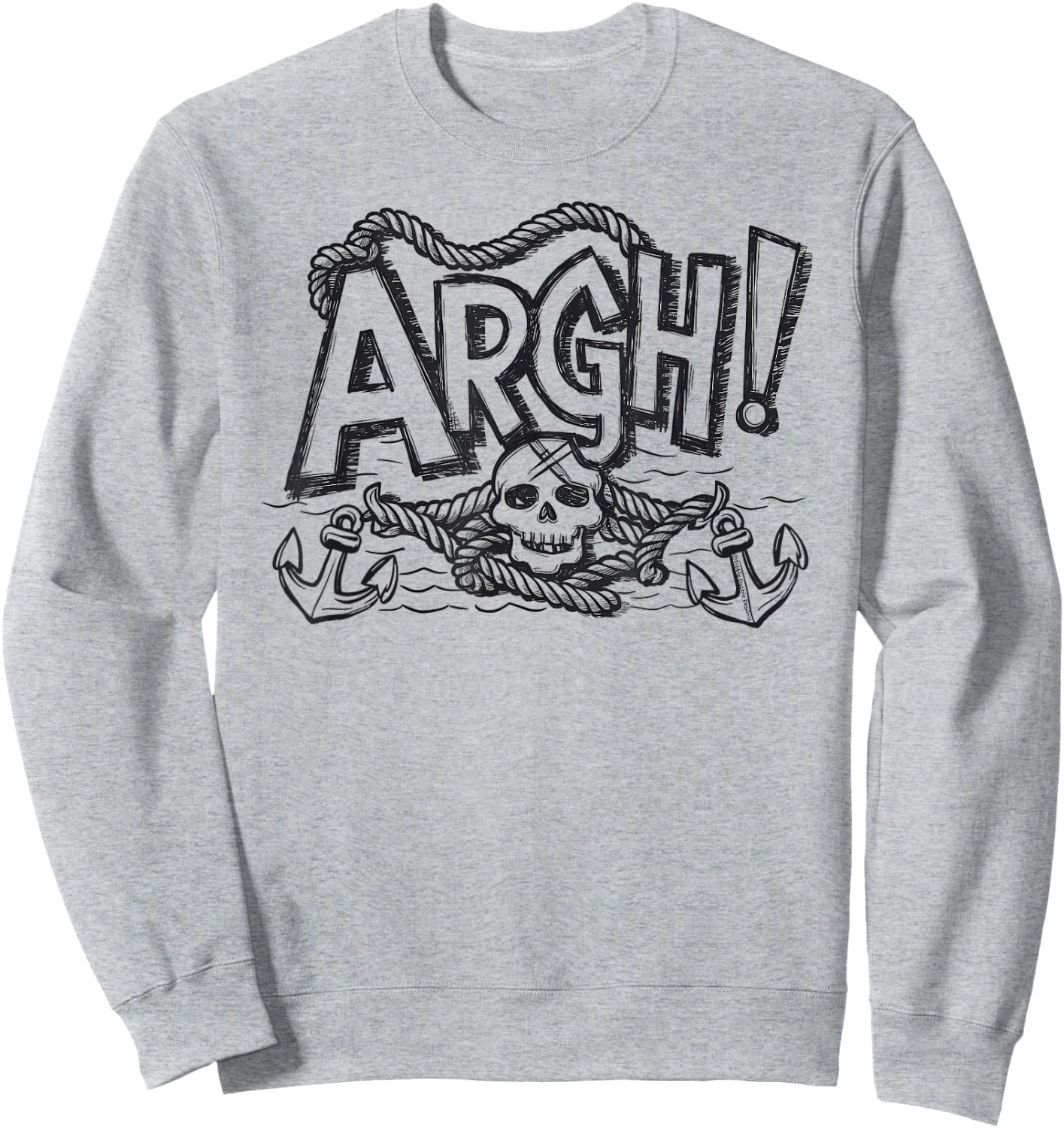 Fun ARGH Pirate Style Pirate Costume ARGH Pirate Sweatshirt - Sweatshirt | Ash