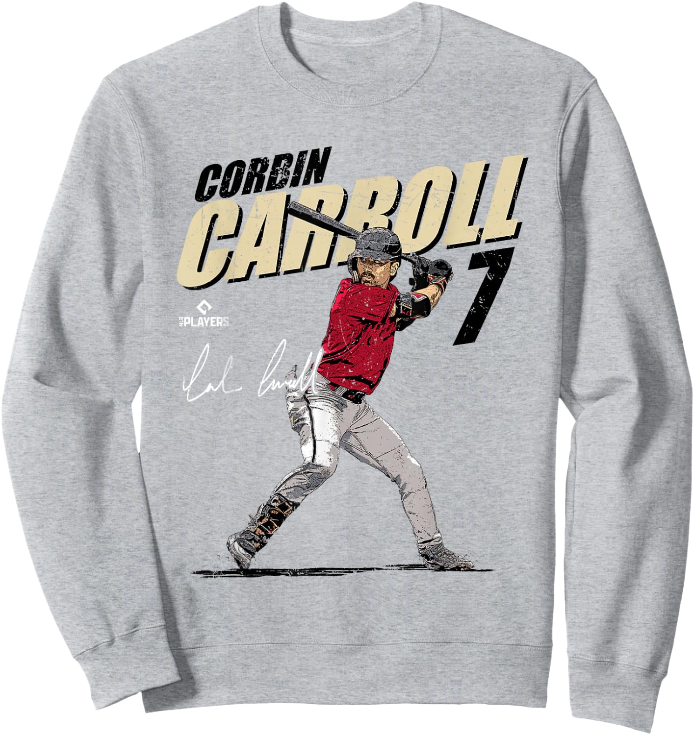 Corbin Carroll | Arizona Baseball Players | MLBCCL3001 Sweatshirt - Sweatshirt | Ash