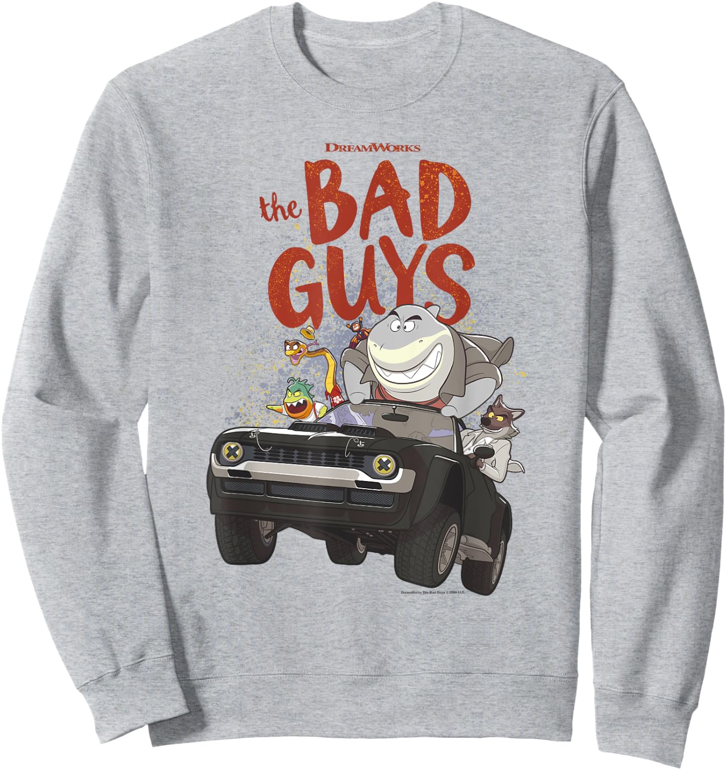 The Bad Guys Group Getaway Vehicle Poster Sweatshirt - Sweatshirt | Ash