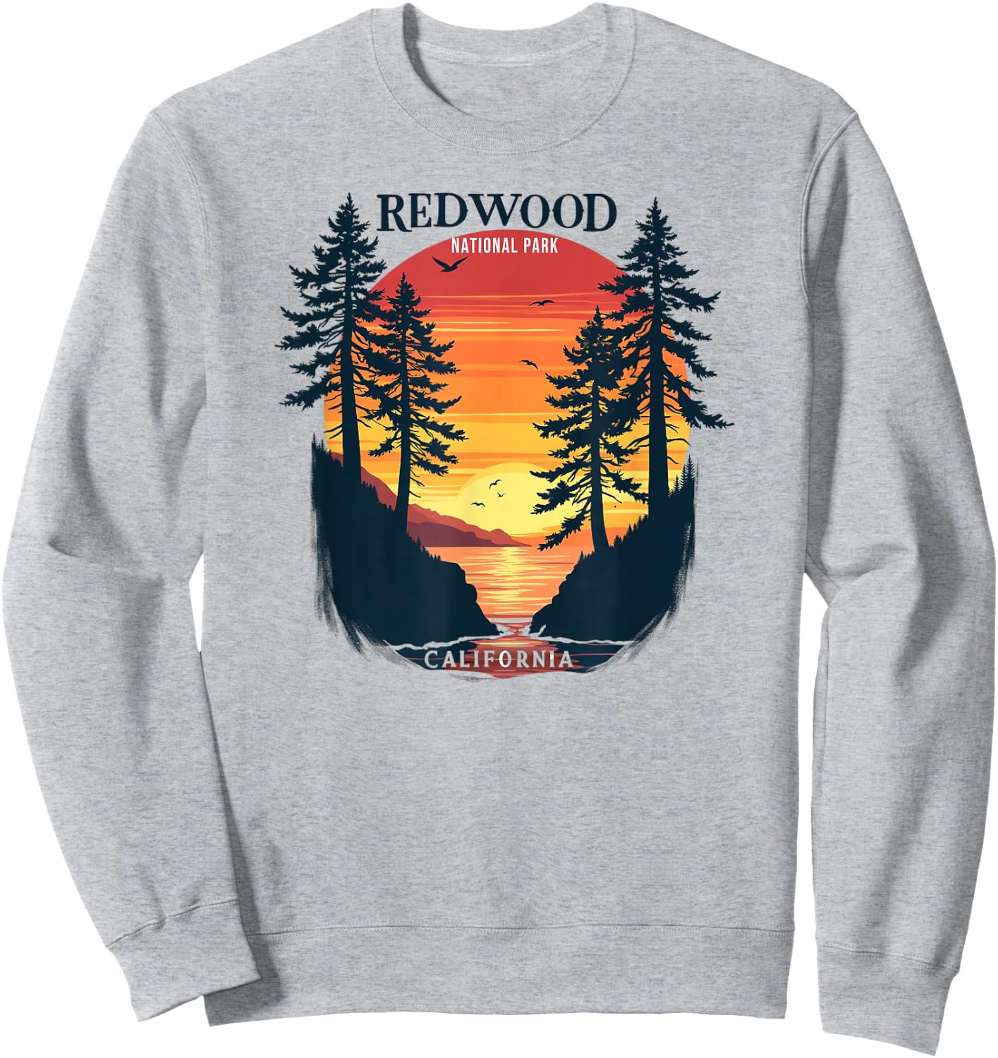 Redwood National Park California Sunset Sweatshirt - Sweatshirt | Ash