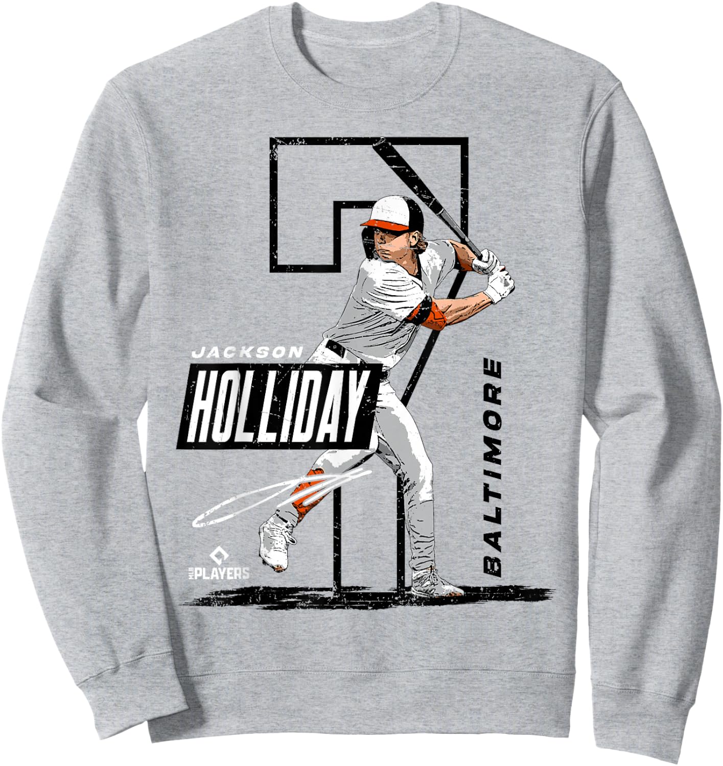 Jackson Holiday | Baltimore Baseball Players | MLBHOL3002 Sweatshirt - Sweatshirt | Ash
