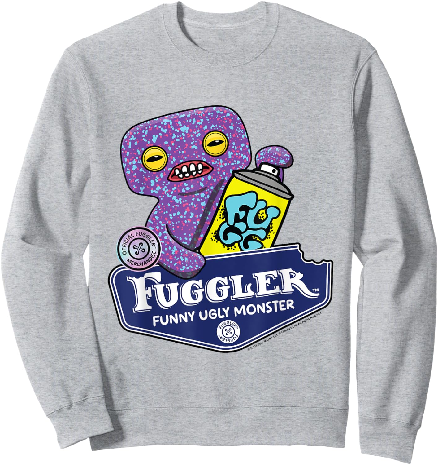 Fuggler Squidge Funny Ugly Monsters Sweatshirt - Sweatshirt | Ash