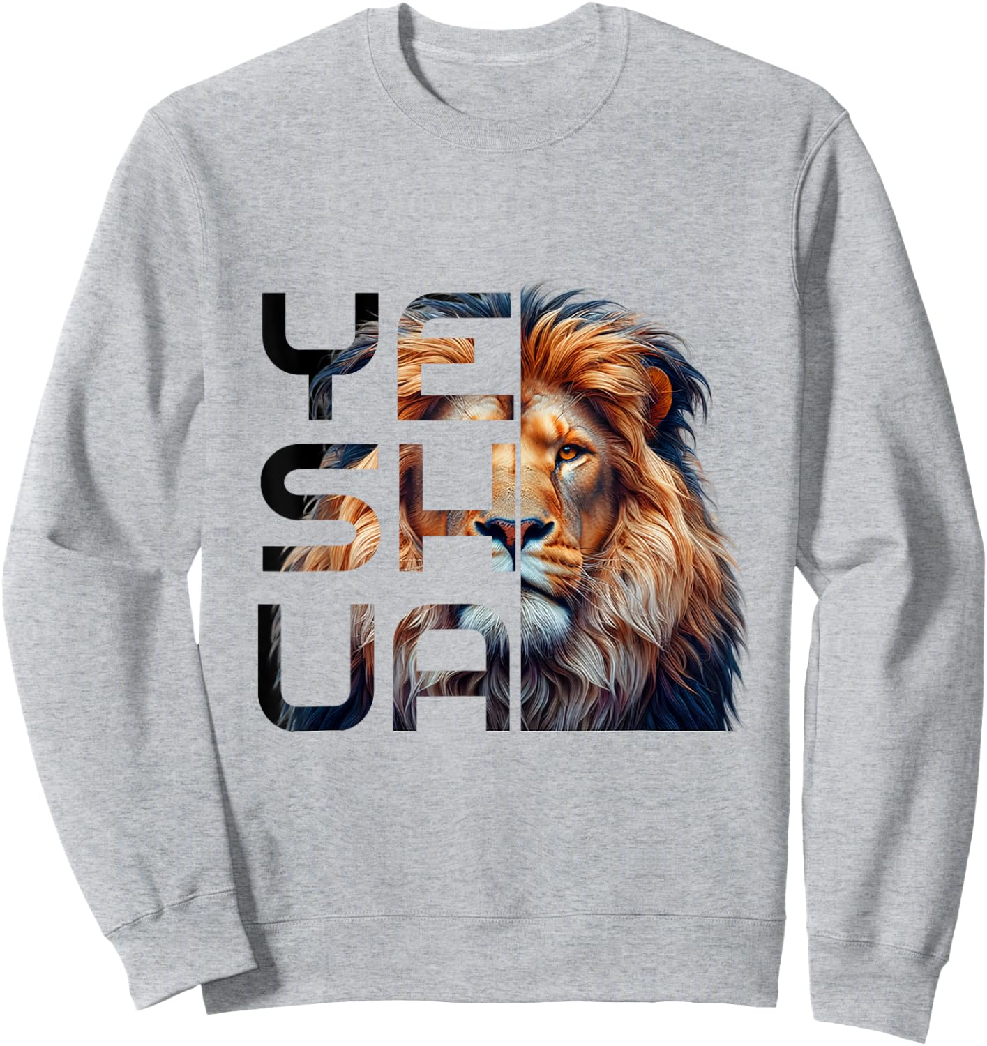 Christian Religious Jesus The Lion Of Judah Yeshua Bible Sweatshirt - Sweatshirt | Ash