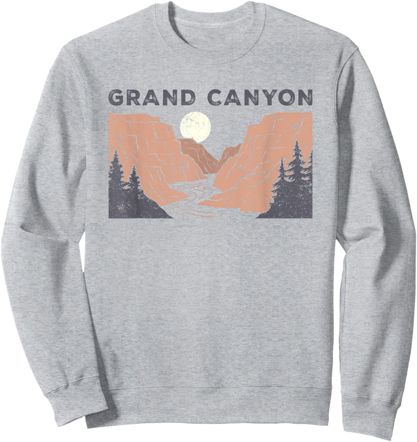 Hiked Grand Canyon National Park Arizona Vintage Men Sweatshirt - Sweatshirt | Ash