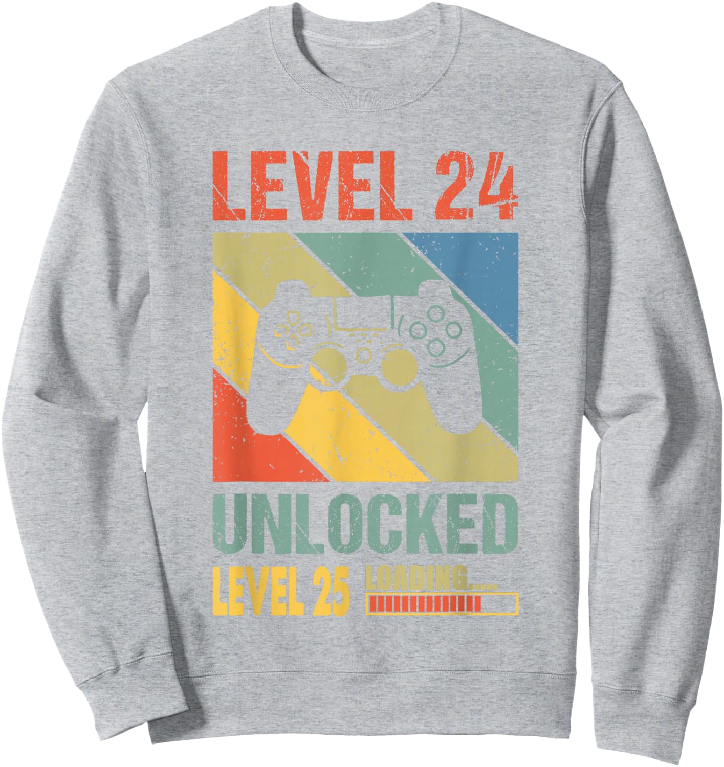 24th Birthday Gamer Girl Level 24 Unlocked Level 25 Loading Sweatshirt - Sweatshirt | Ash