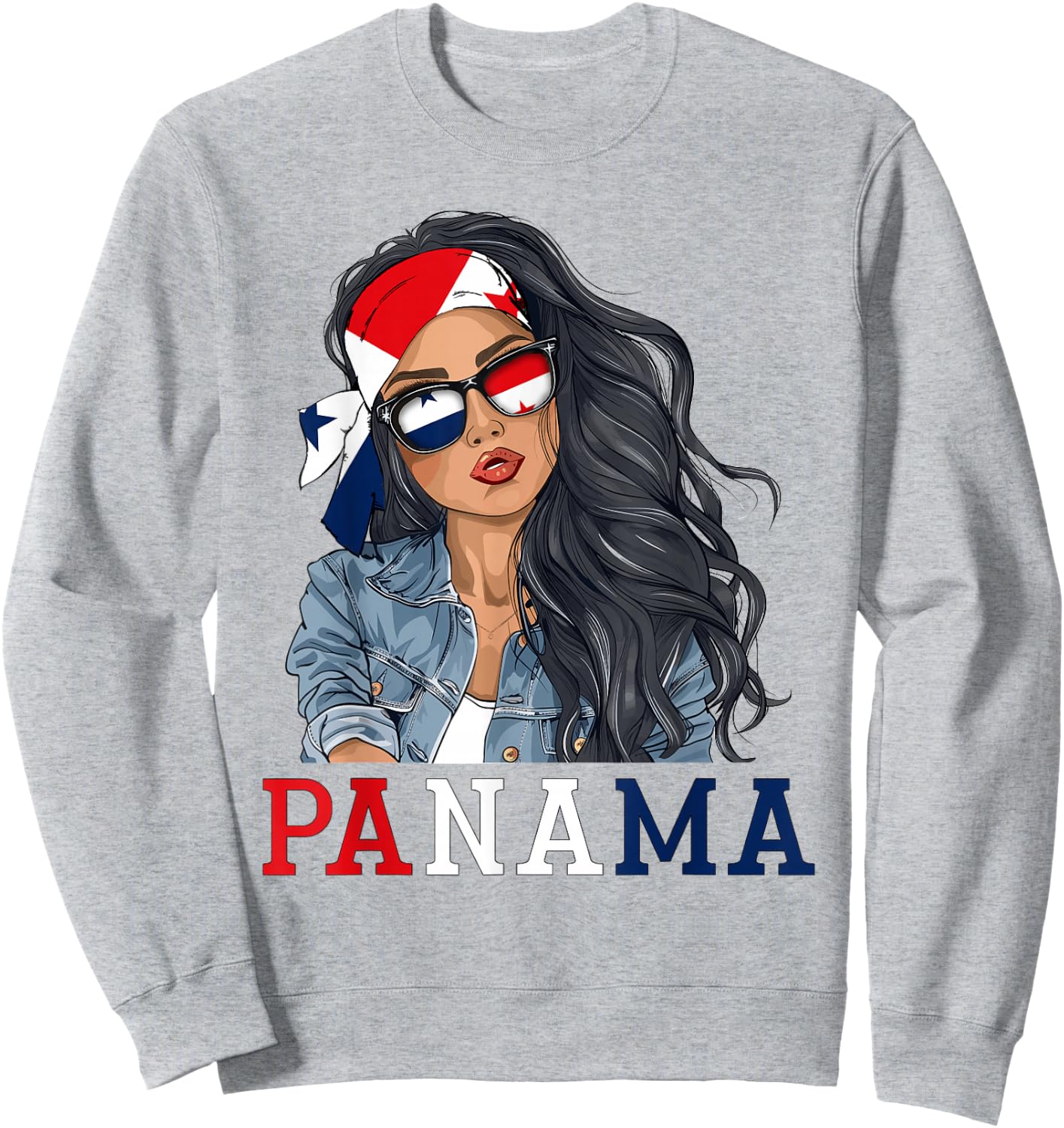 Panamanian Woman Products Flag Uniform Heritage Panama Sweatshirt - Sweatshirt | Ash