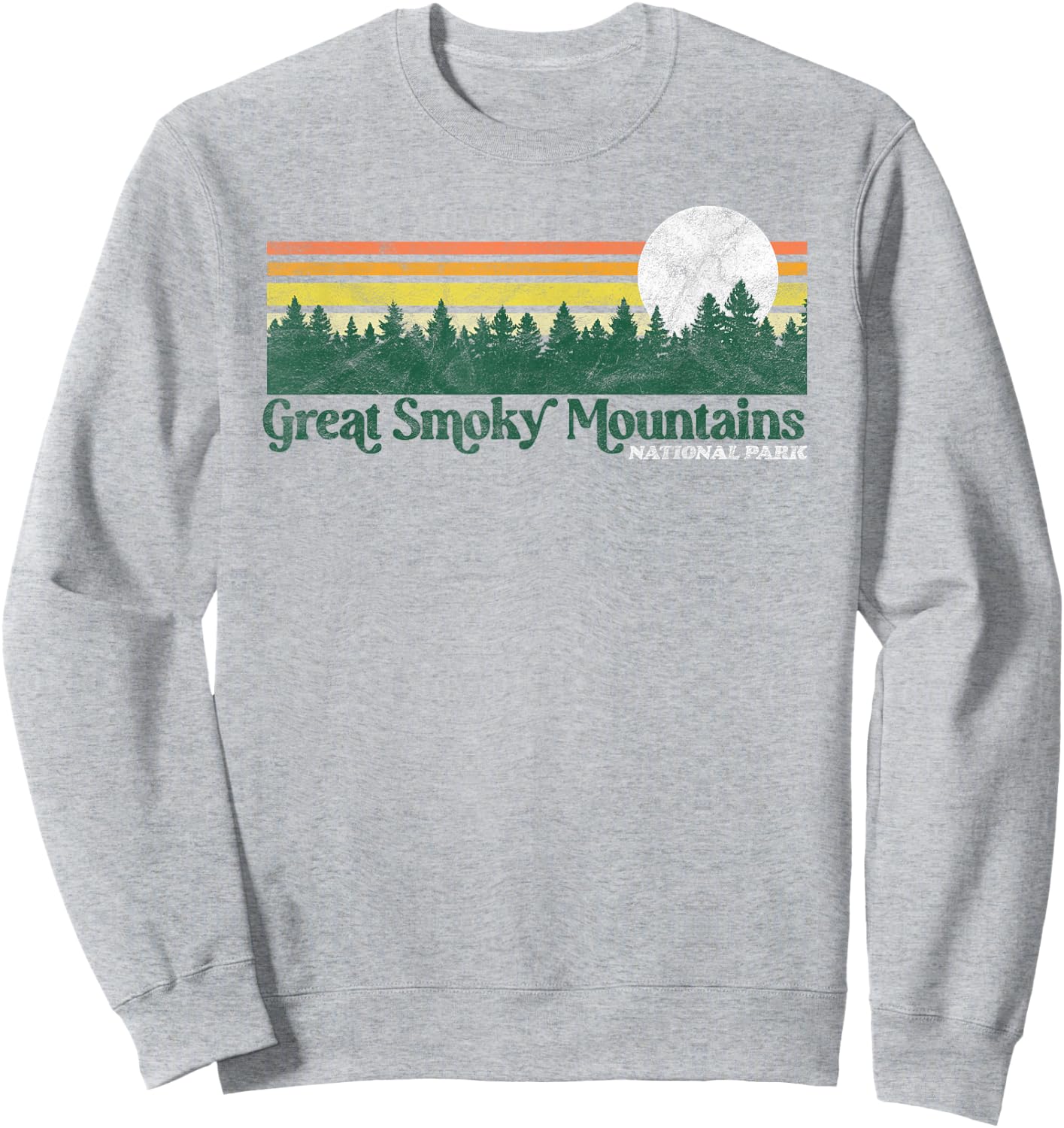 Great Smoky Mountains National Park Vintage Distressed 80s Sweatshirt - Sweatshirt | Ash