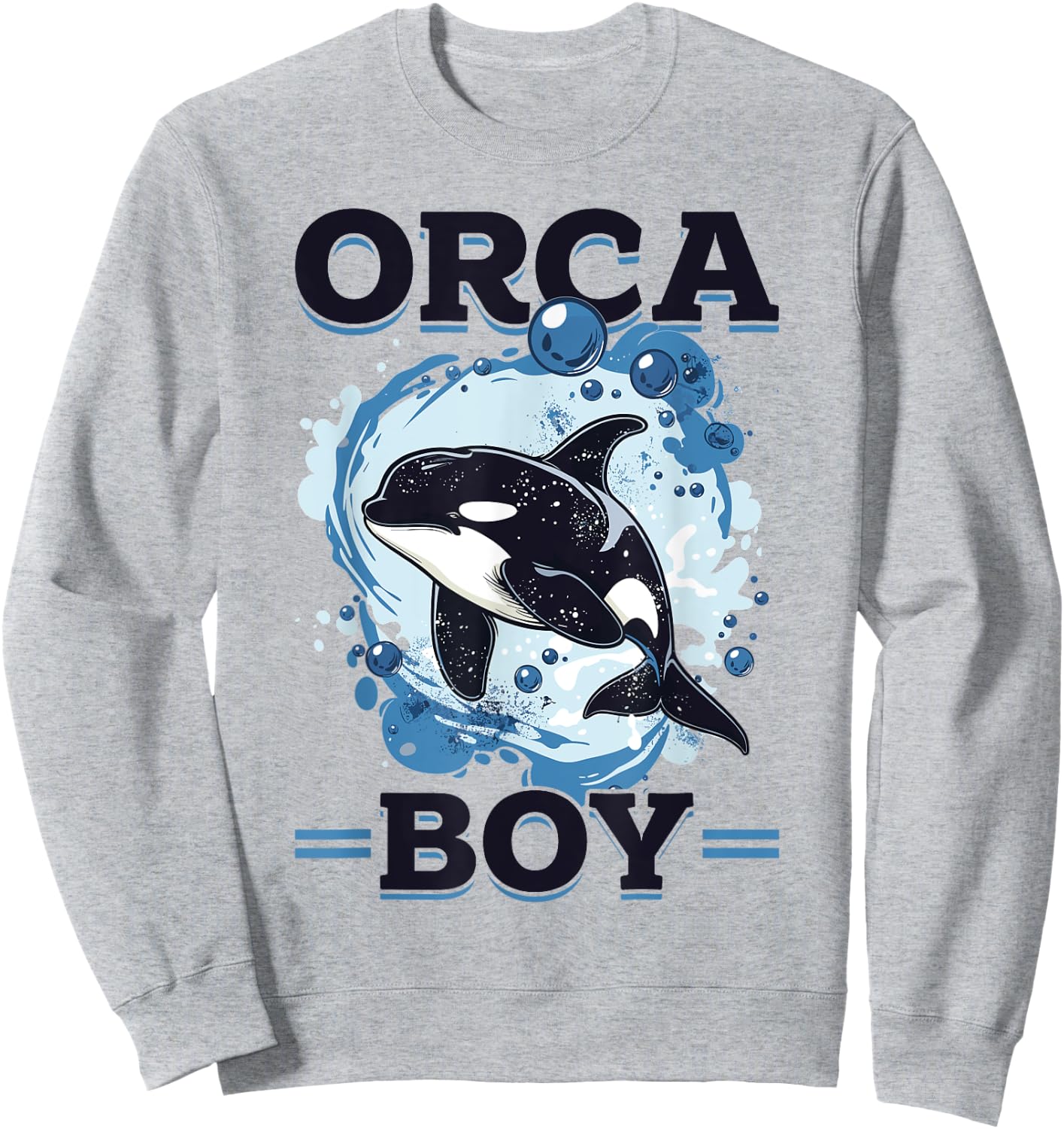 Funny Orca Animal Orca Boy Sweatshirt - Sweatshirt | Ash