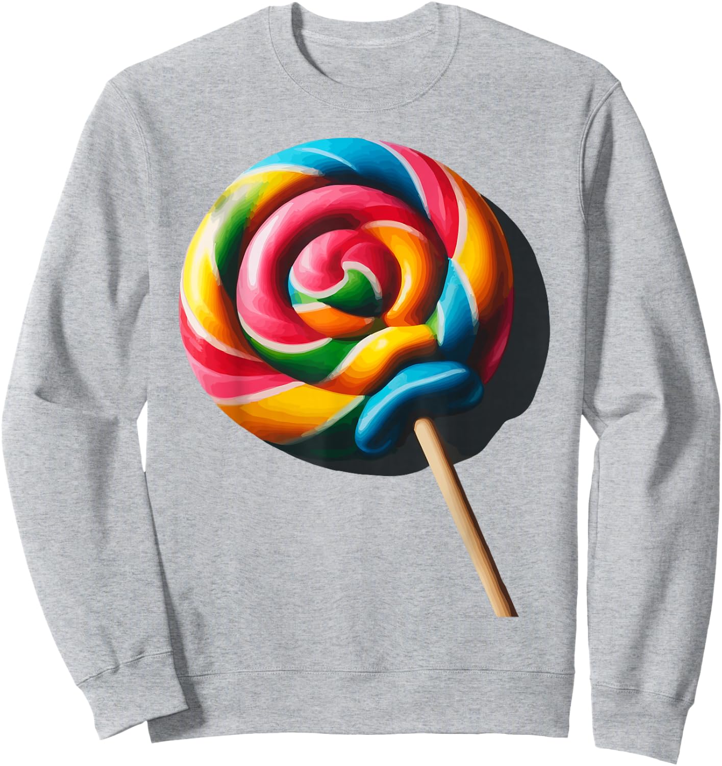 Lollipop Design Men Kids Lollipop Candy Lover Sweatshirt - Sweatshirt | Ash