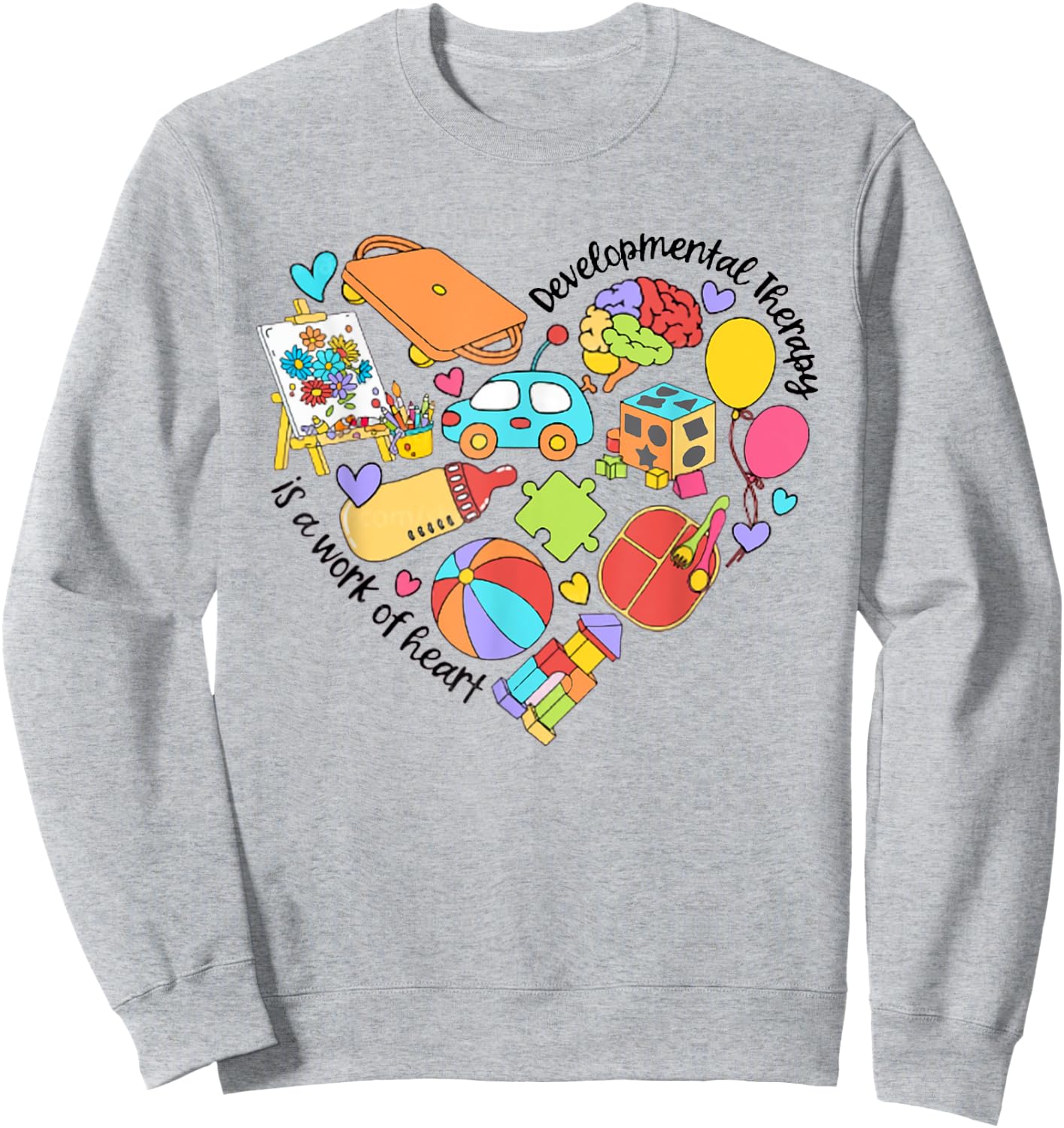 Women Retro Developmental Therapist DT Graduation DDT Sweatshirt - Sweatshirt | Ash