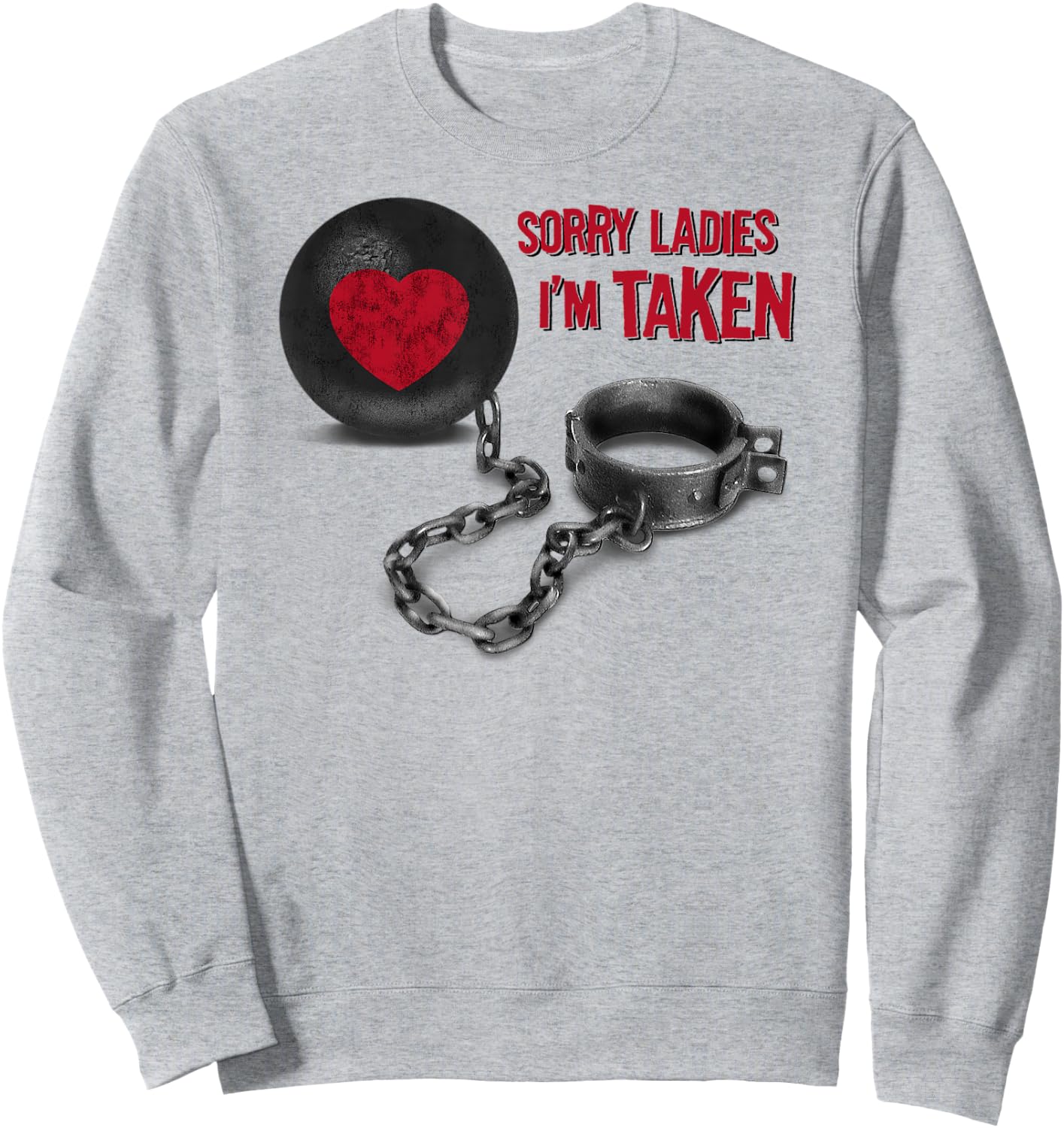 Valentine's Day - Ball and Chain Sweatshirt - Sweatshirt | Ash