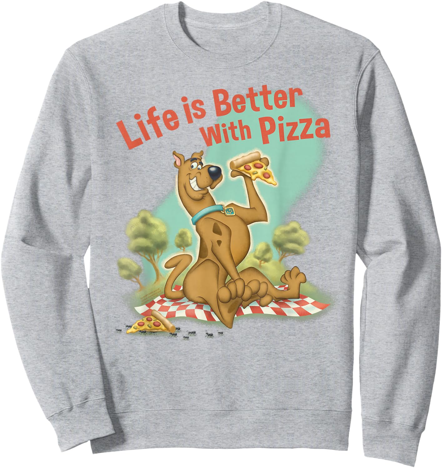 Scooby-Doo Life is Better with Pizza Sweatshirt - Sweatshirt | Ash