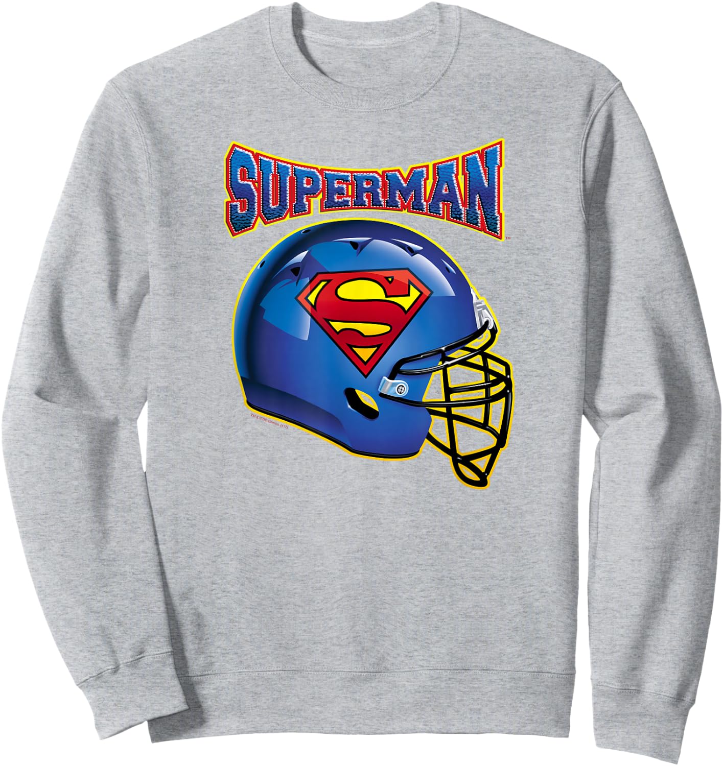 Superman Football Shield Sweatshirt - Sweatshirt | Ash