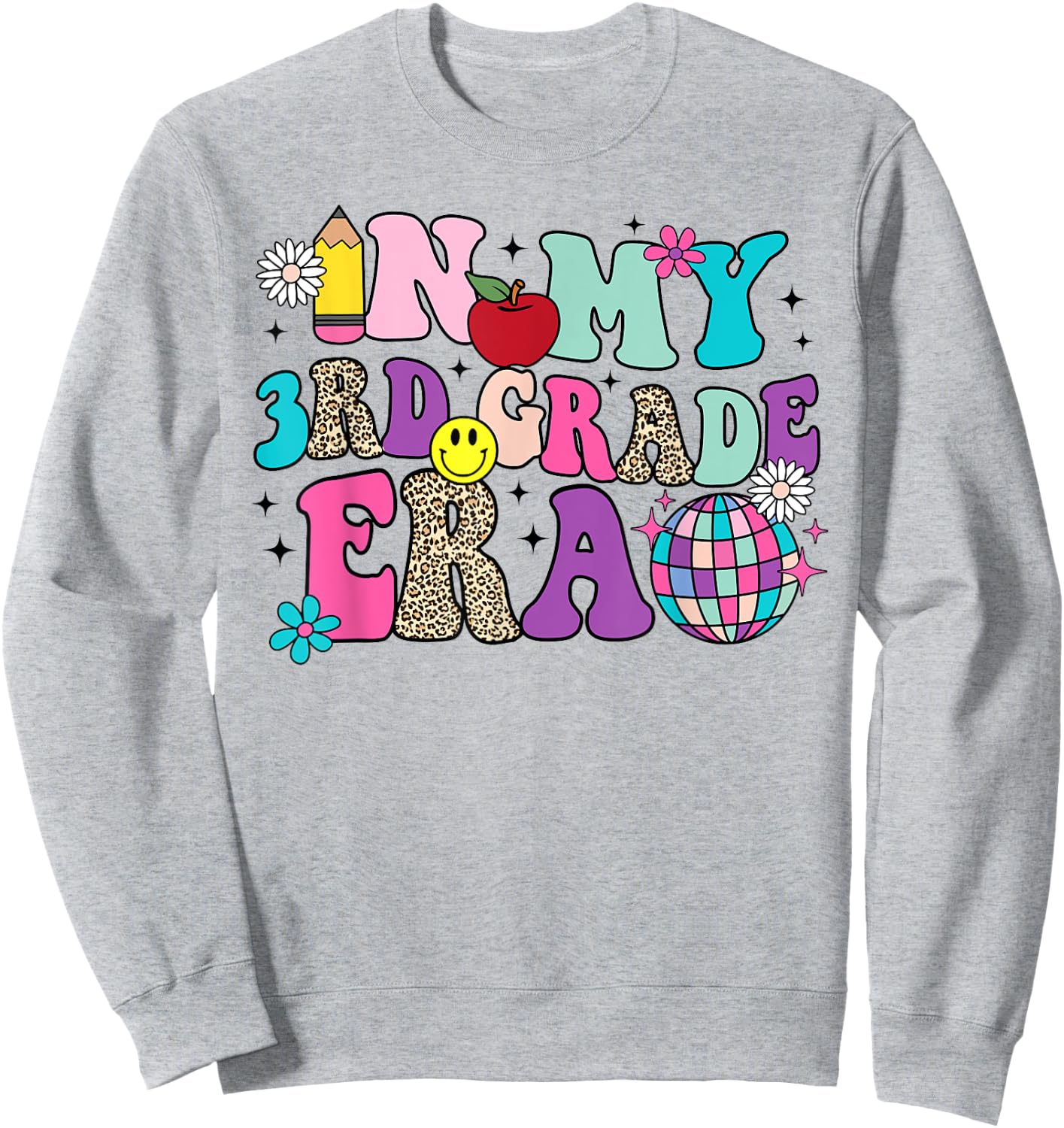 In My 3rd Grade Era Back To School Retro Groovy Third Grade Sweatshirt - Sweatshirt | Ash