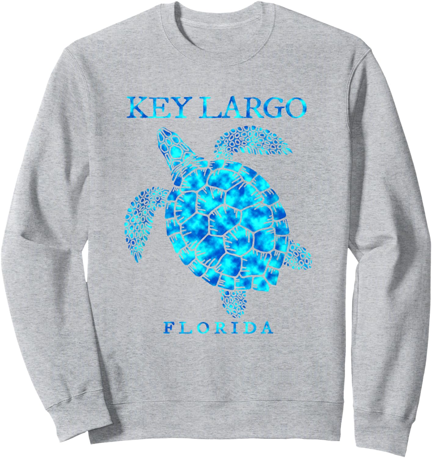 Key Largo Florida Sea Turtle Boys Girls Toddlers Souvenir Sweatshirt - Sweatshirt | Ash
