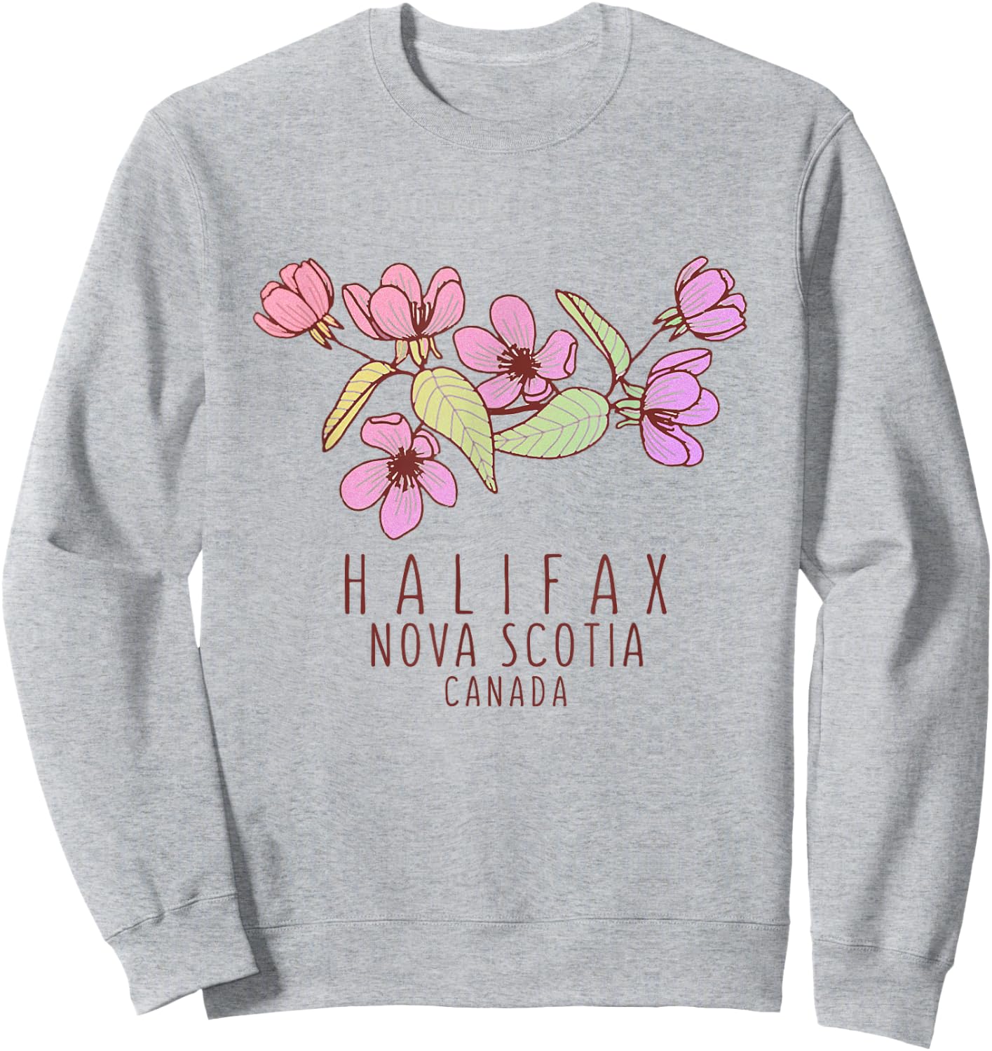 Halifax Nova Scotia Canada Wildflowers Sweatshirt - Sweatshirt | Ash