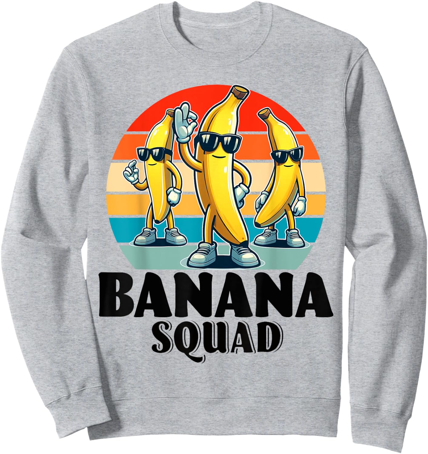 Bananas Shirt Men Women Cute Banana Gifts Funny Banana Squad Sweatshirt - Sweatshirt | Ash