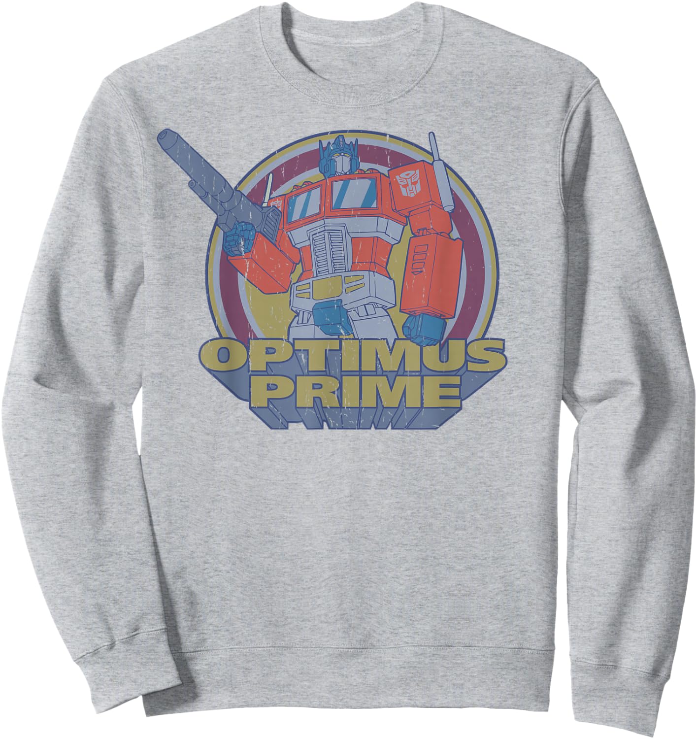 Transformers Optimus Prime Retro Portrait Sweatshirt - Sweatshirt | Ash