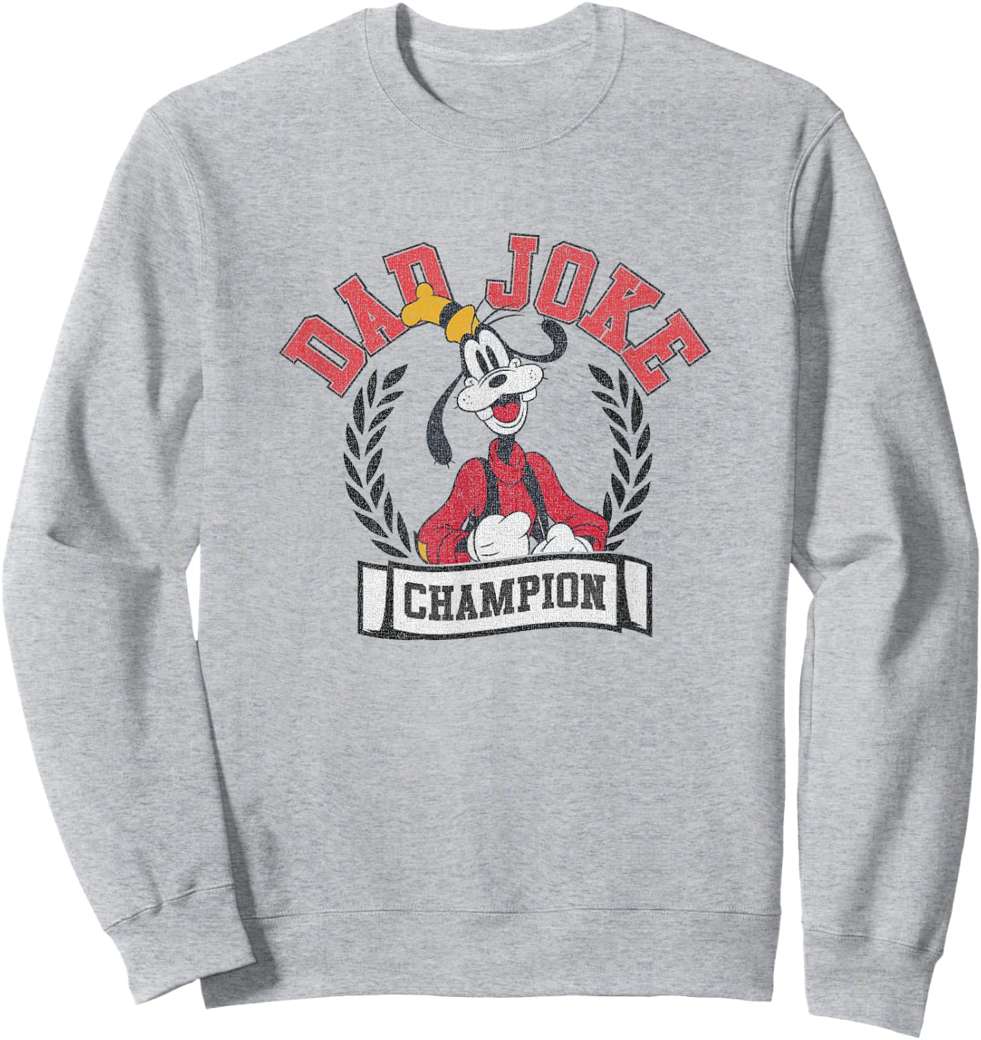 Disney Mickey and Friends Goofy Dad Joke Champ Father's Day Sweatshirt - Sweatshirt | Ash